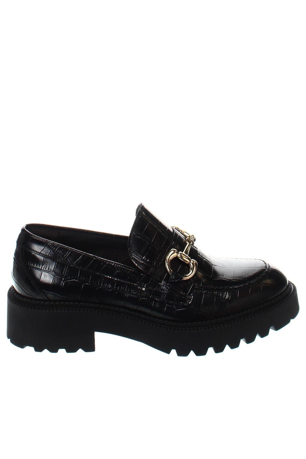 Billi Bi Black Leather Loafer Flats Size US 7 / IT 37 - 1 Thumbnail