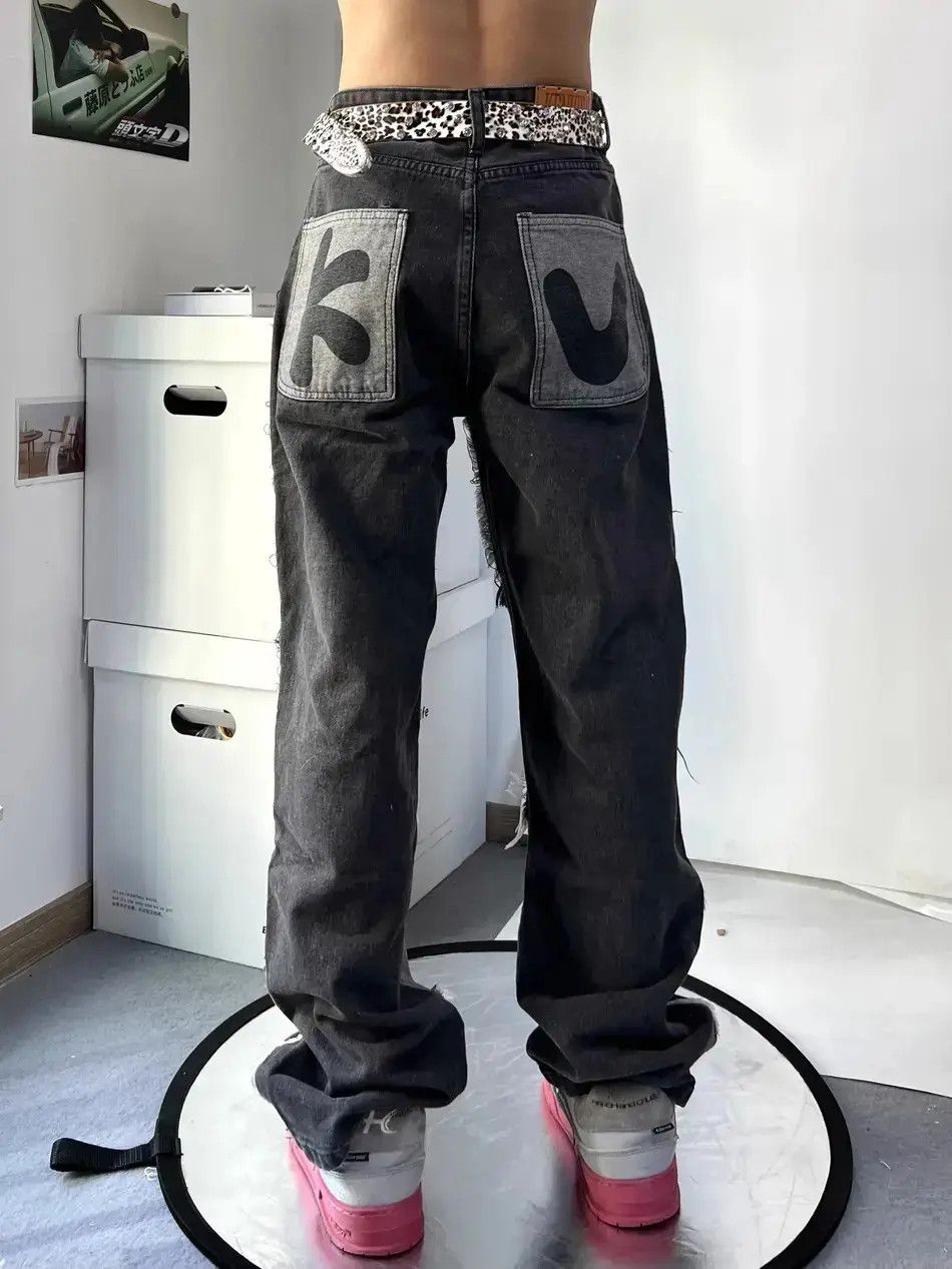 Japanese Brand Loose high street fringe pleated jeans Size US 32 / EU 48 - 5 Thumbnail