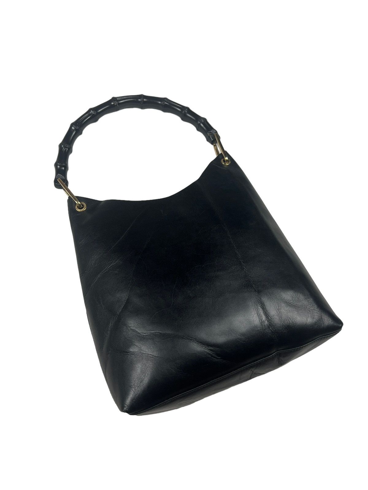 Gucci Vintage Gucci Bamboo Top Handle Leather Bag Size ONE SIZE - 9 Thumbnail