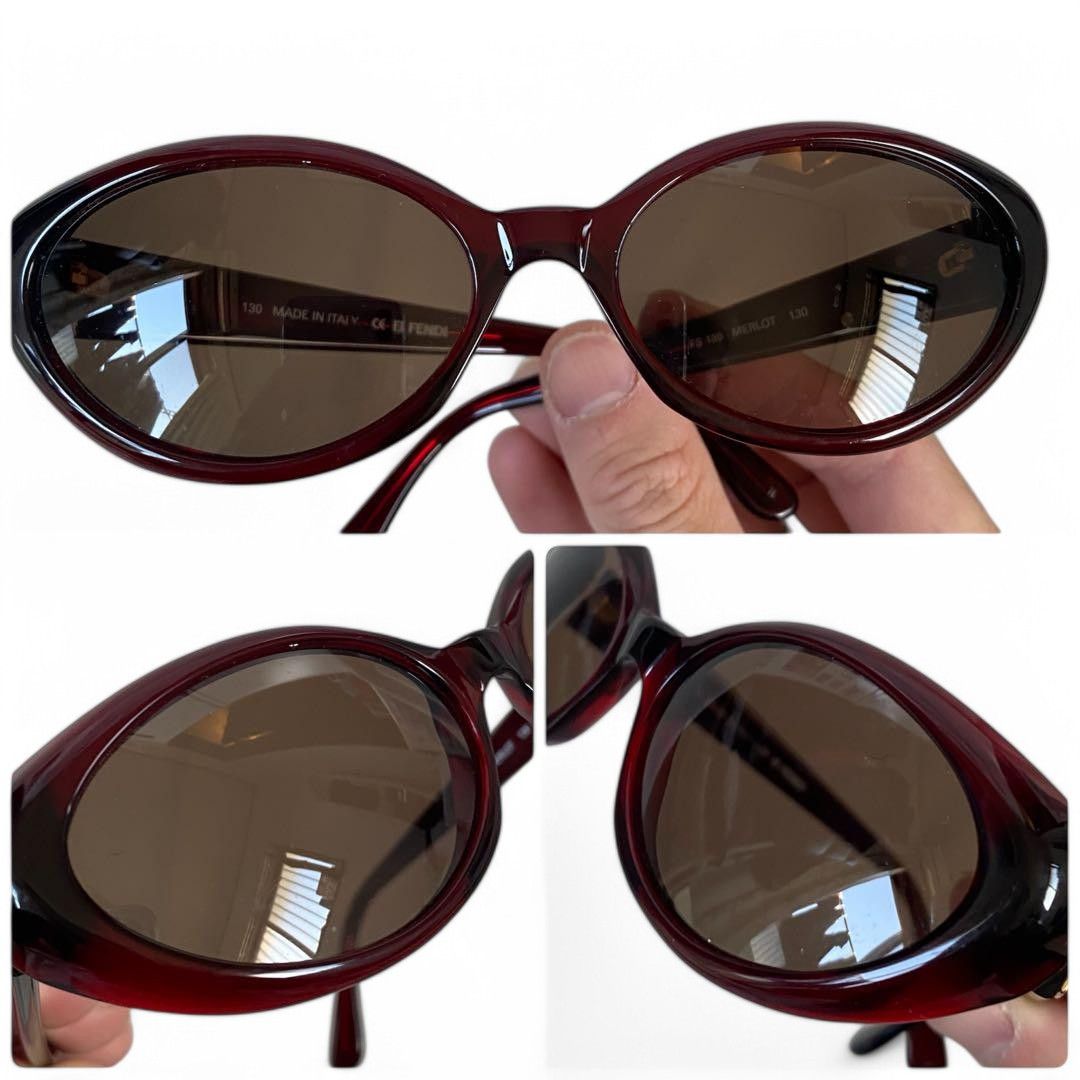 Fendi Fendi - FF Silver Sunglasses Brown Metalic Size ONE SIZE - 6 Thumbnail