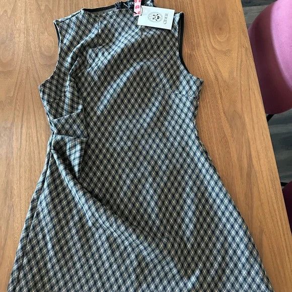 Cider Cider Black and Tan Checkered Mini Dress Size XL / US 12-14 / IT 48-50 - 1 Thumbnail
