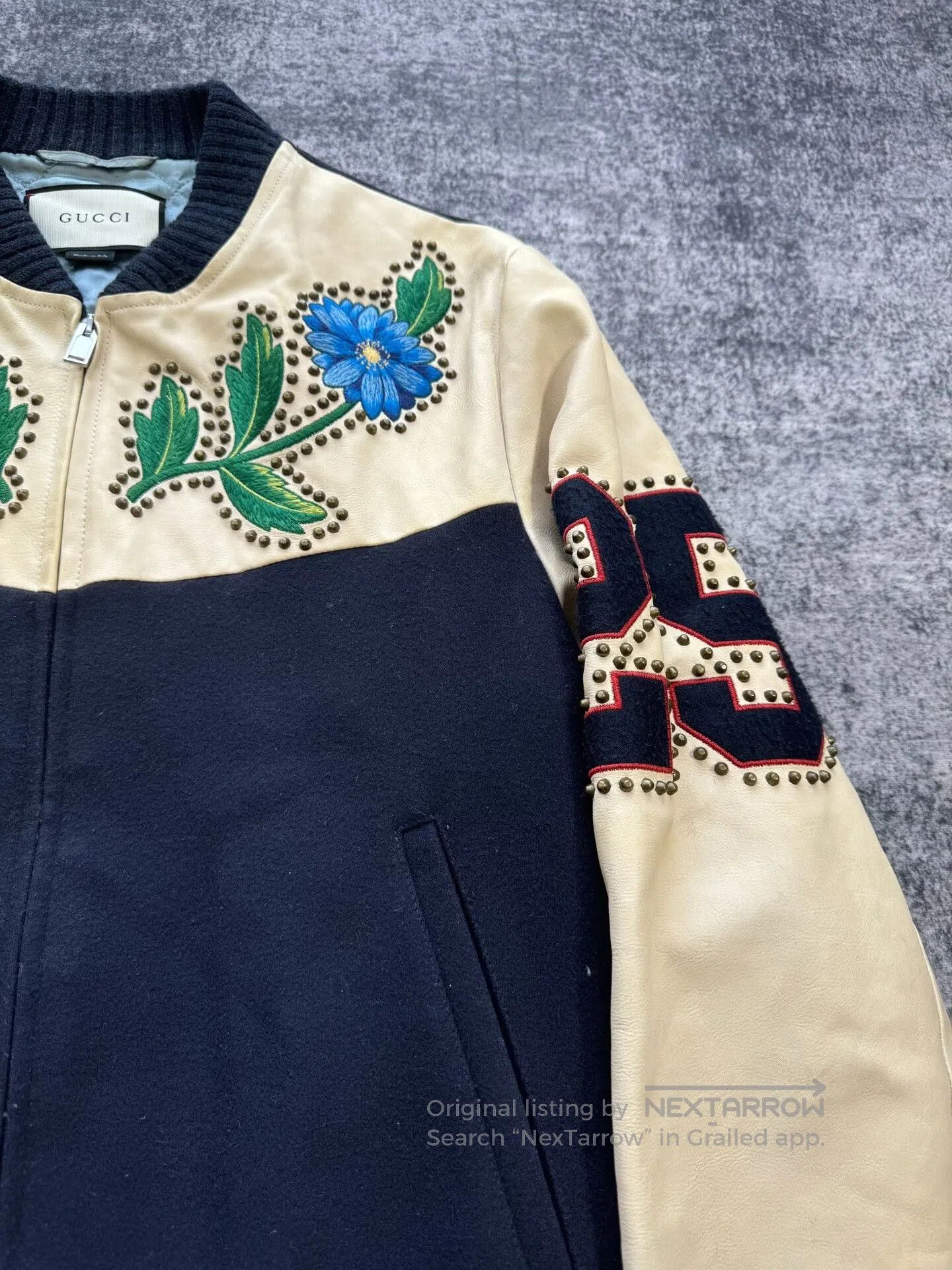 Gucci Gucci Floral Studded Embroidered Wool Jacket. Size US L / EU 52-54 / 3 - 4 Thumbnail