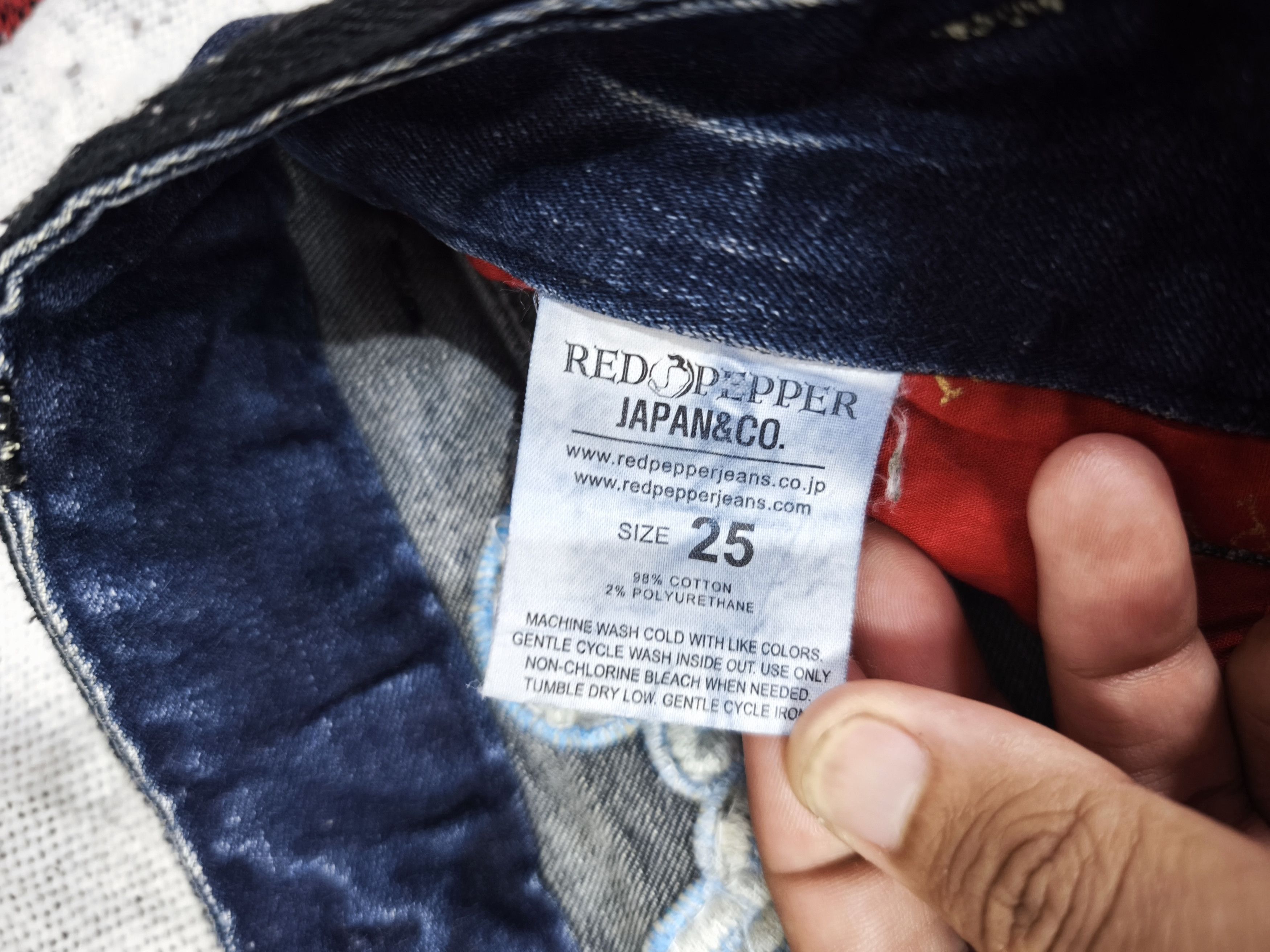 Hysteric Glamour Flare 🔥 Red Pepper Butterfly Embroidery Flare Jeans Size 31" - 10 Thumbnail
