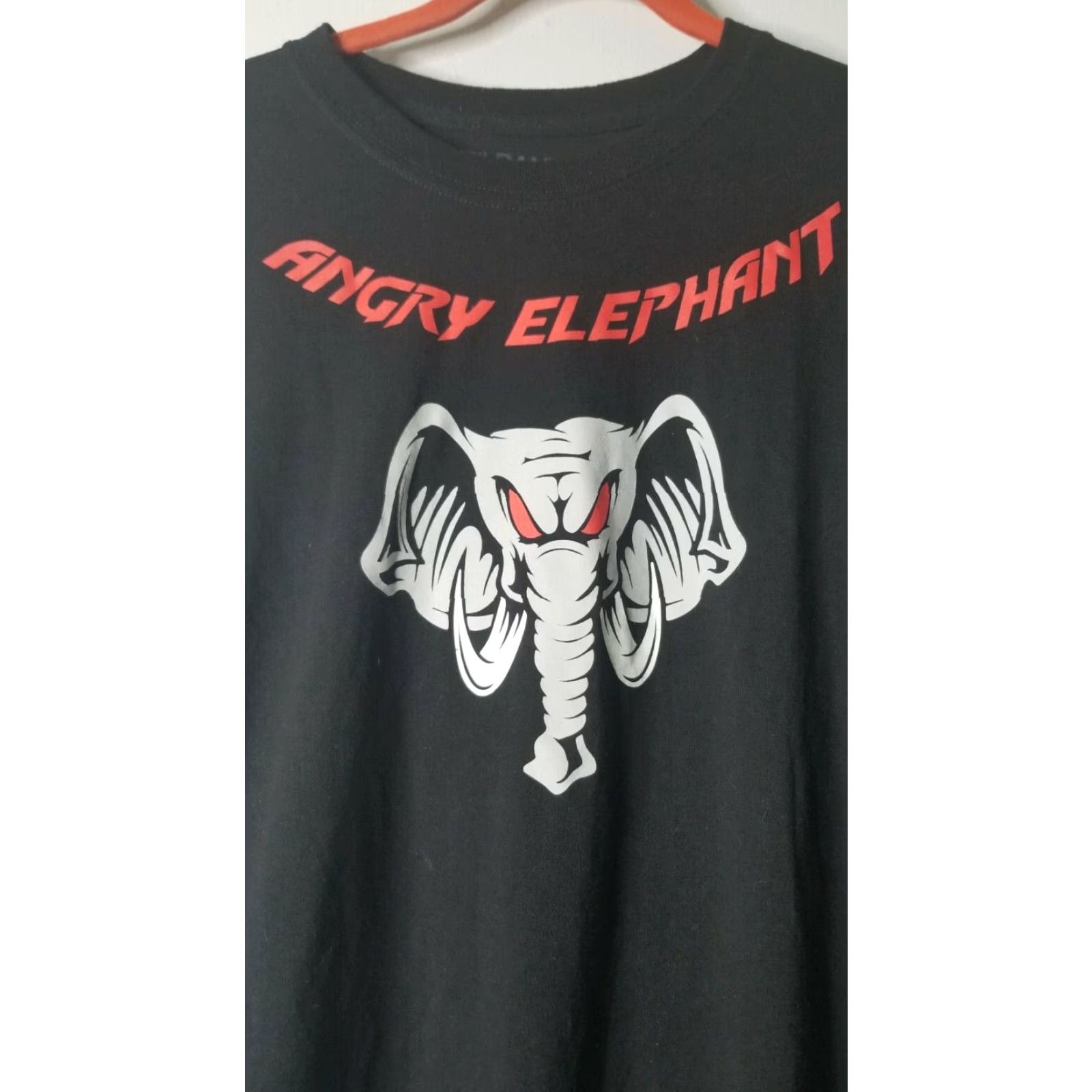 Gildan VINTAGE Angry Elephant T-Shirt Mens XL Black Double-Sided Retro 1980s Theme Crew Neck Cotton Gildan Mens XL Black Double-Sided Retro Elephant Shirt Size US XL / EU 56 / 4 - 2 Thumbnail