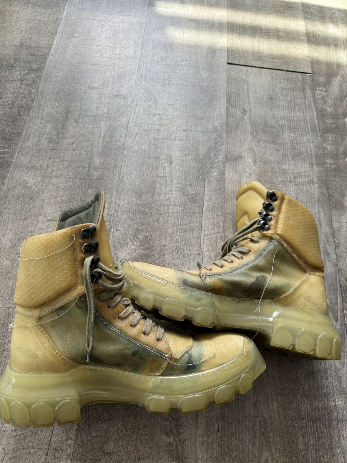 Rick Owens × Rick Owens Drkshdw Rick owens babel tractor boots