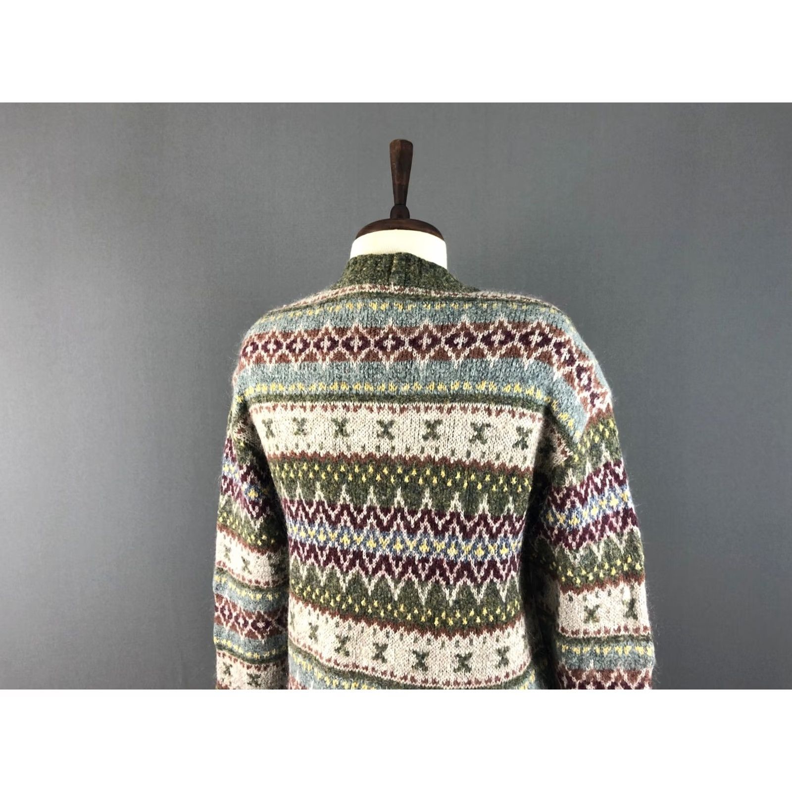 Bogner Bogner Cardigan Women Multicolor Wool Mohair Nylon Silk V-Neck Long Sleeve 8 Patterned Sweater Size M / US 6-8 / IT 42-44 - 5 Thumbnail