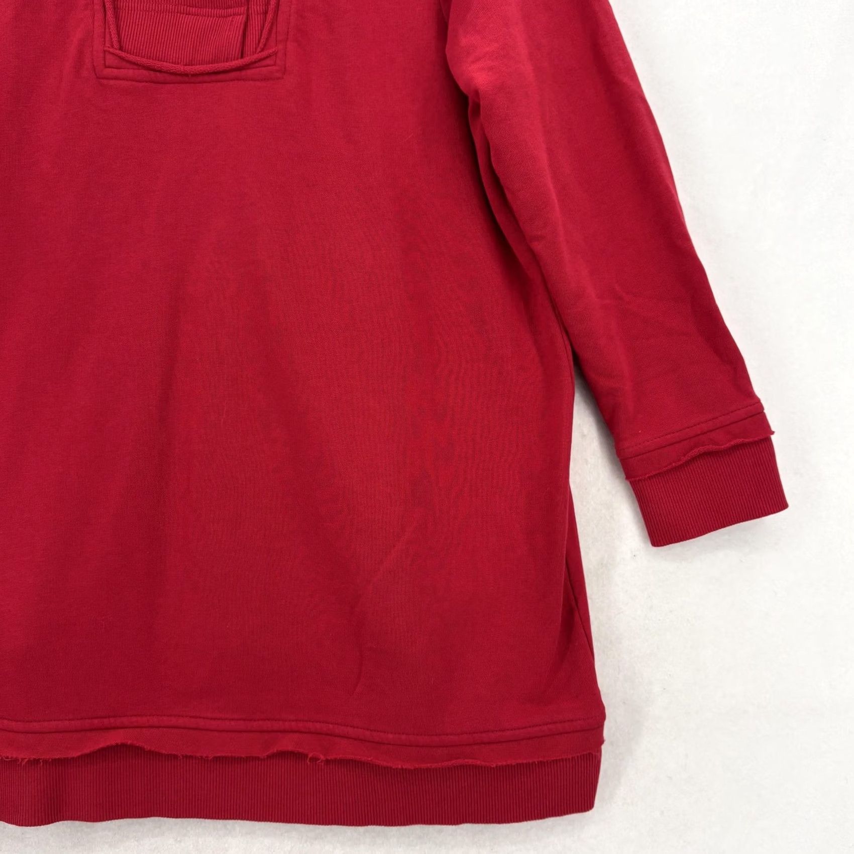 Soft Surroundings Soft Surroundings Sweatshirt Tunic Womens PL Red Cotton Knit Long Sleeve Casual Fall Womens Size L / US 10 / IT 46 - 3 Thumbnail