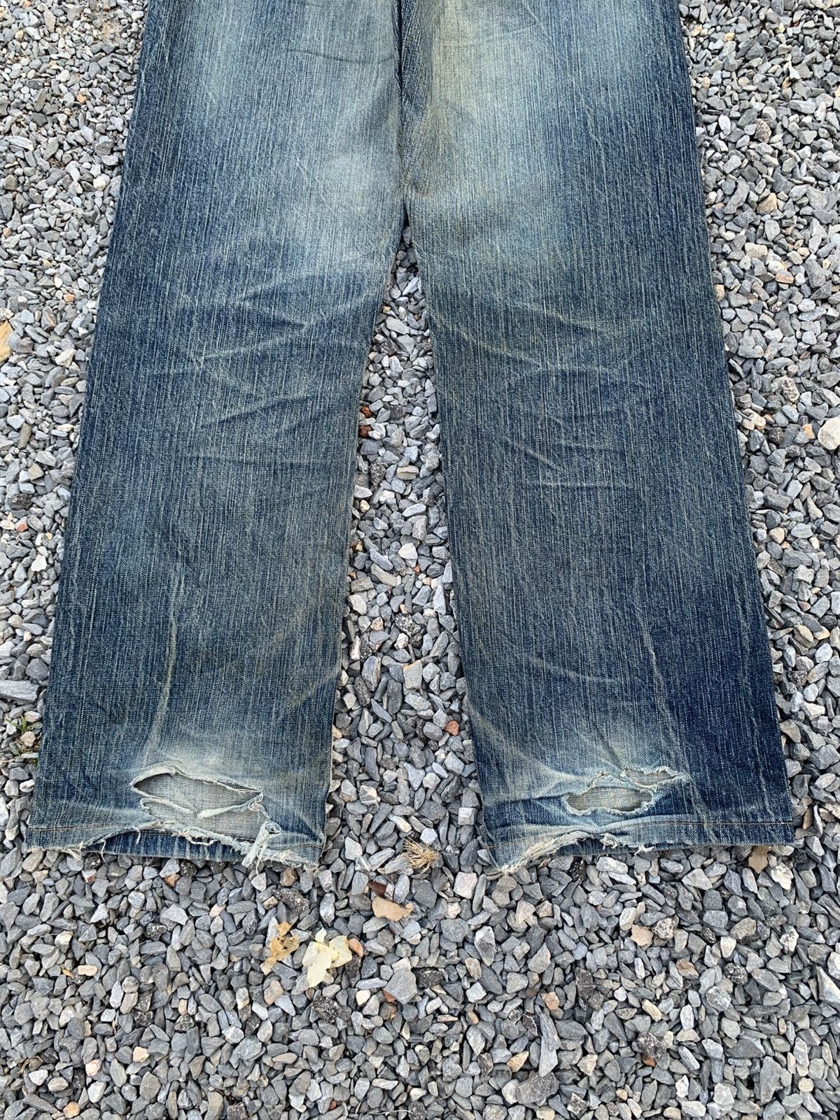 Kapital VINTAGE EDWIN 505z FADED & RUSTY SELVEDGE DISTRESSED DENIM Size US 30 / EU 46 - 9 Thumbnail