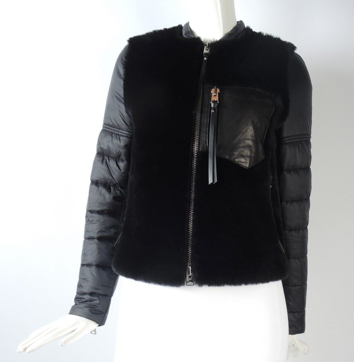 image of Shoreditch Ski Club O1Smst1Ft0424 Shearling Jacket In Black, Women's (Size Small)