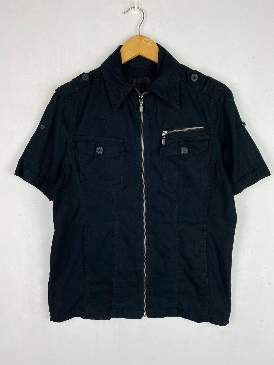 image of Avant Garde x Mossimo Short Sleeves Jacket Nice Design in Black, Men's (Size Medium)
