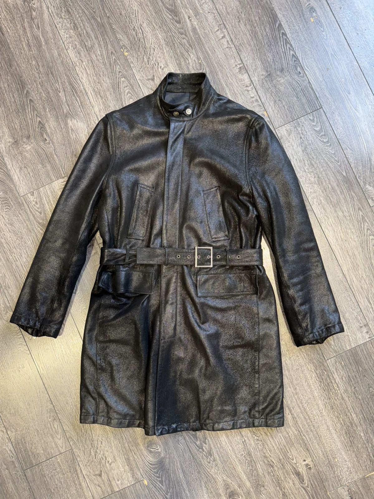 Versace Versace leather trench jacket size 50 IT, international M Size US M / EU 48-50 / 2 - 1 Thumbnail