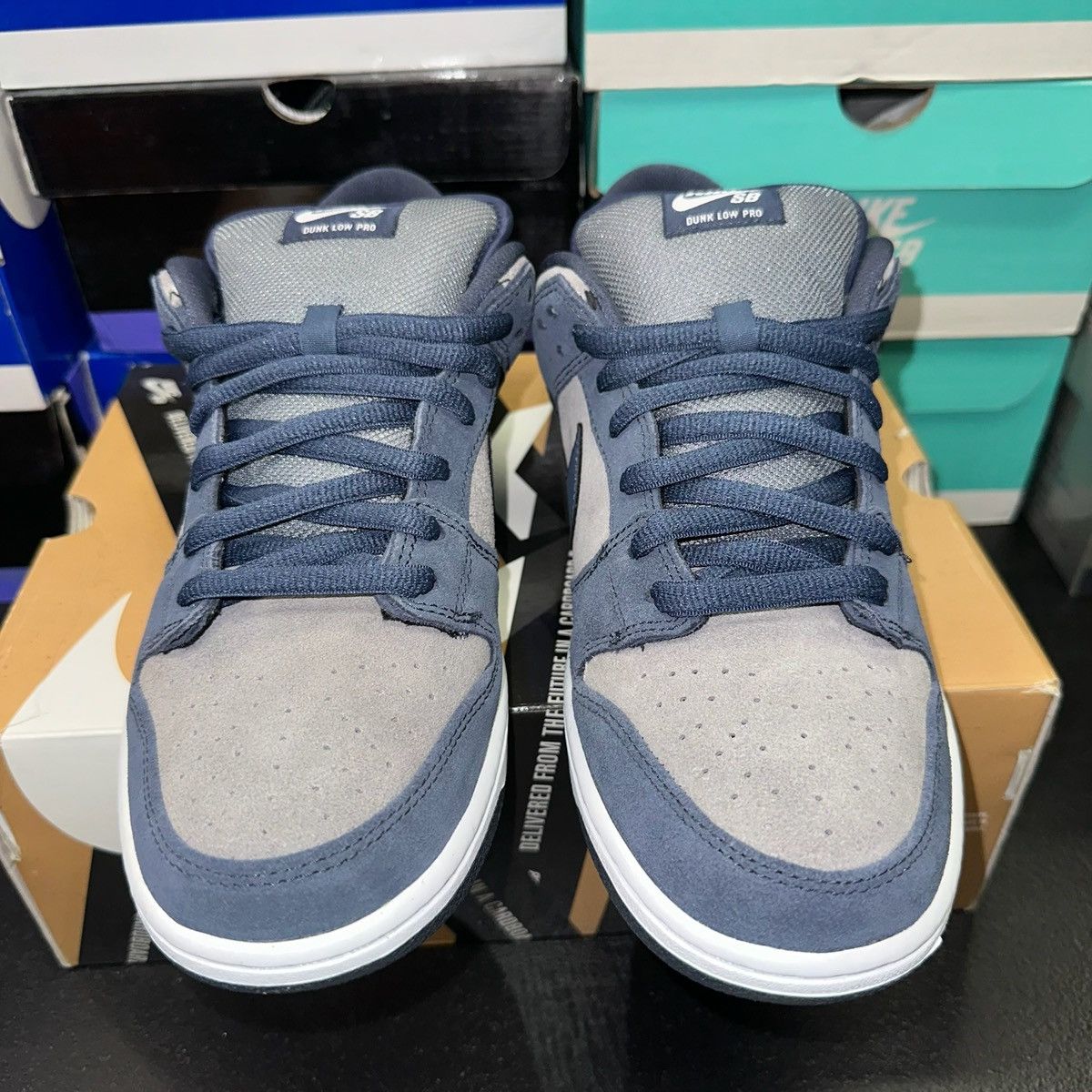 Nike Size 10.5 - Nike SB Dunk Low Pro Thunder Blue Cool Grey 2012 Size US 10.5 / EU 43-44 - 4 Thumbnail