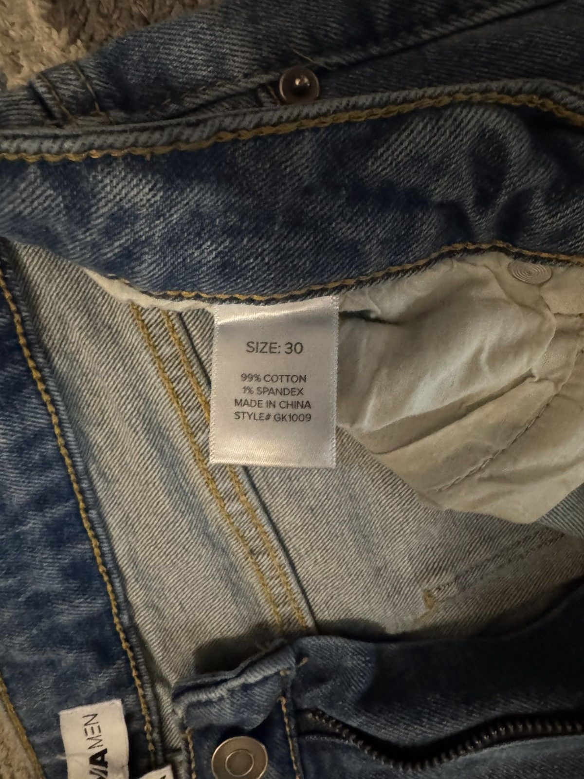 Fashion Nova Blue distressed zipper adjustable skinny jeans Size US 30 / EU 46 - 3 Thumbnail