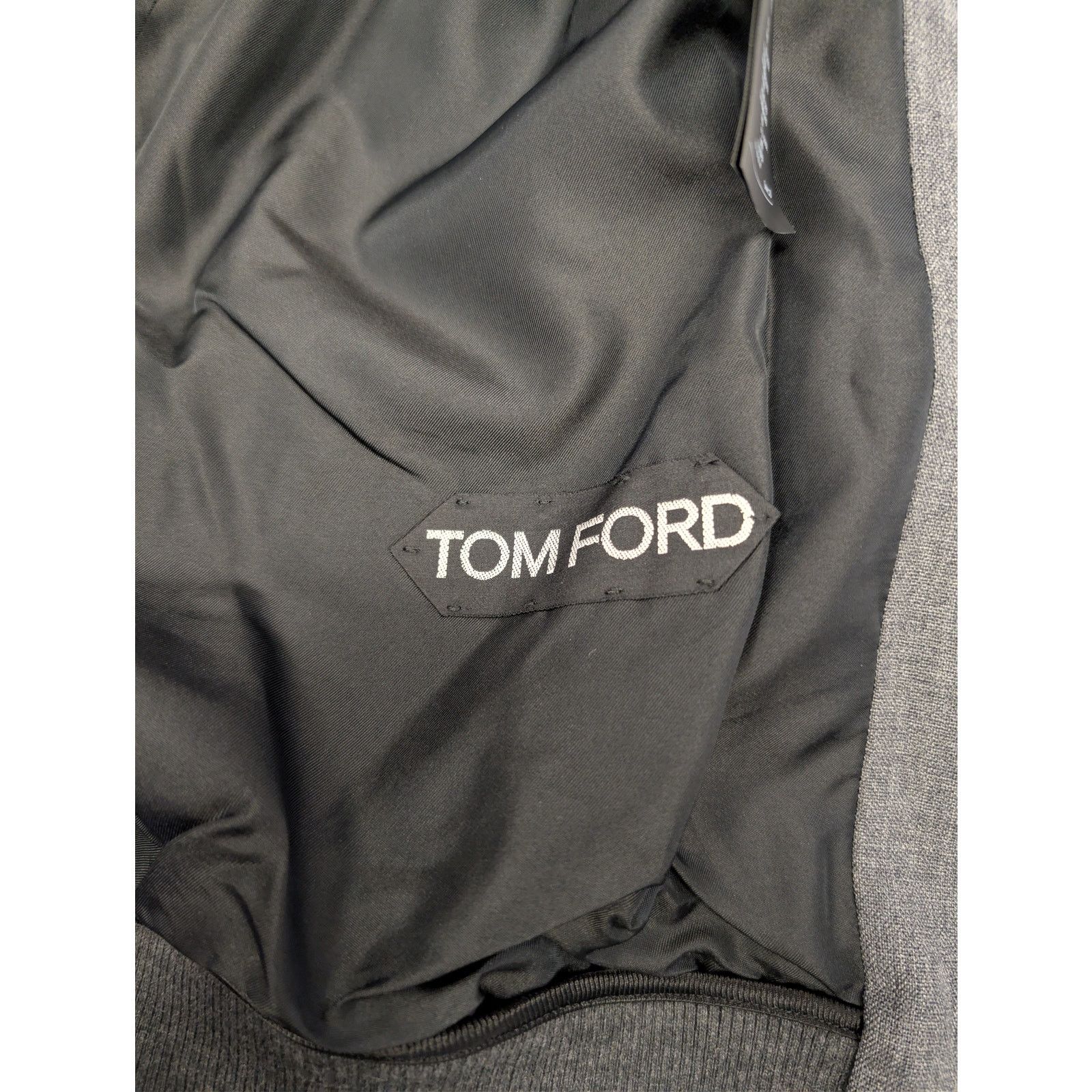 Tom Ford o1rshd1 CC20 Ribbed-Trim Twill Bomber Jacket Light Jacket Size US M / EU 48-50 / 2 - 17 Thumbnail