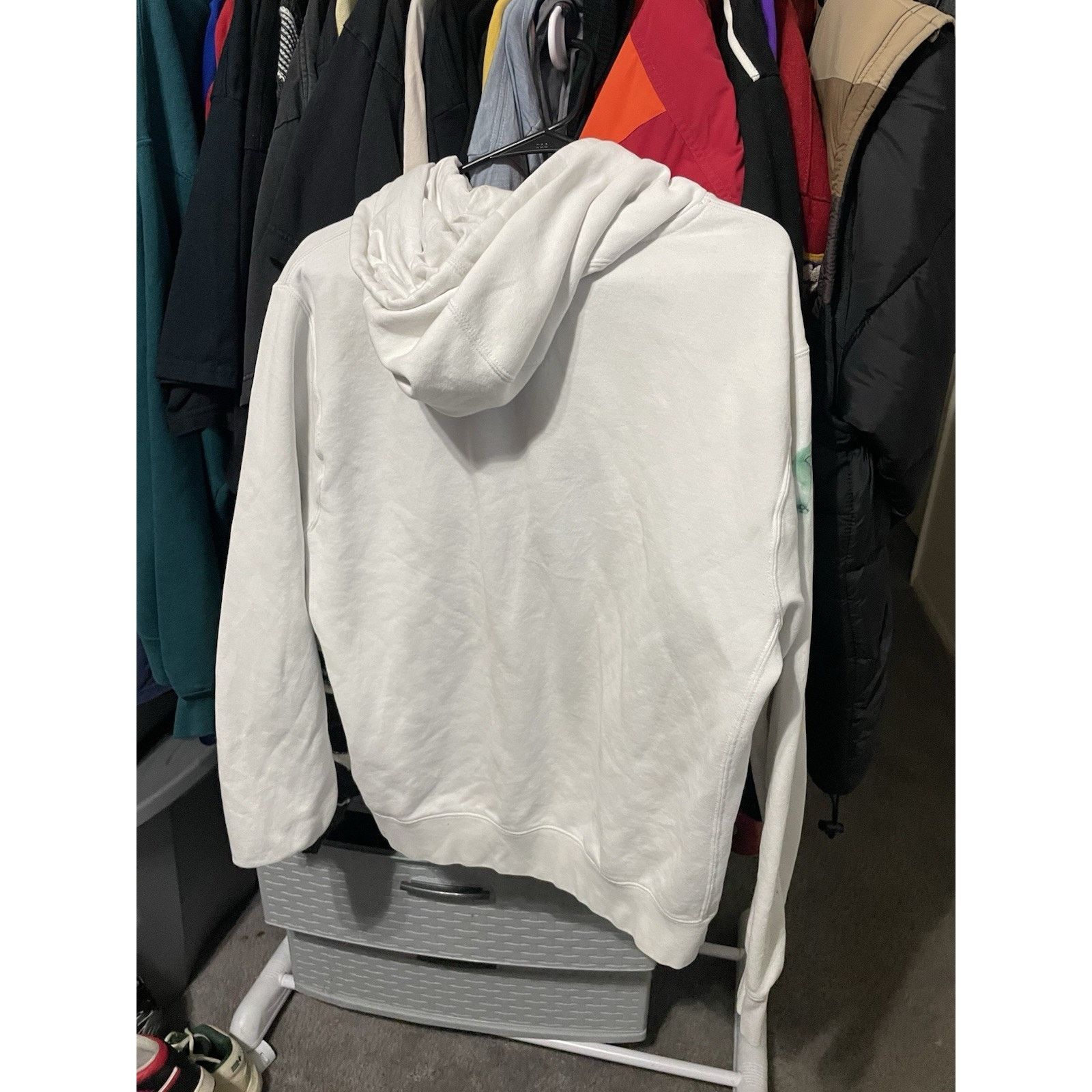 Nike Size M- Nike Pull Over Hoodie Men's White With Black Logo Size US M / EU 48-50 / 2 - 2 Thumbnail