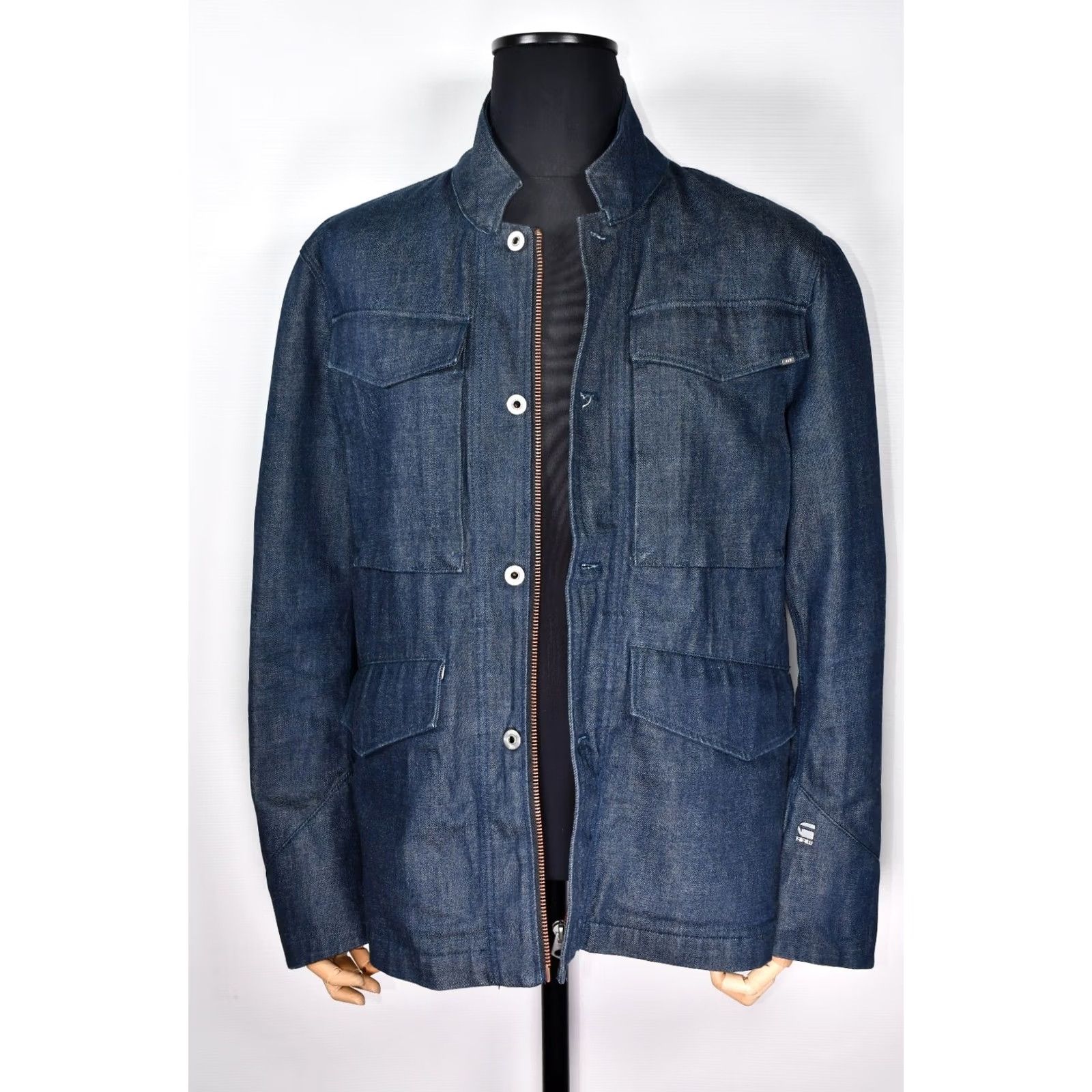 G-Star G-Star Vodan Worker Blazer Jacket Mens XL Denim Blue 100% Cotton Vintage: No Regular Fit Classic Shirt? Size 46R - 3 Thumbnail
