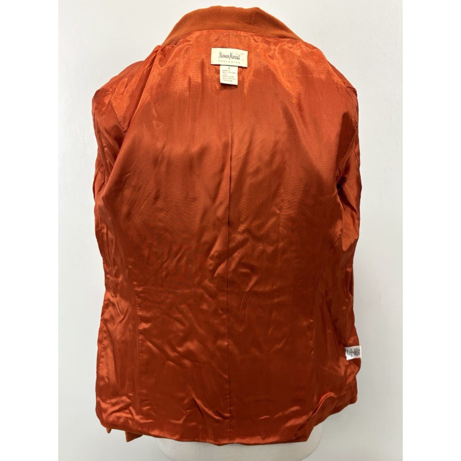 Vintage Nieman Marcus X Loro Piana Blazer Women’s 8 Orange 100% Cashmere Luxury Jacket Size M / US 6-8 / IT 42-44 - 6 Thumbnail