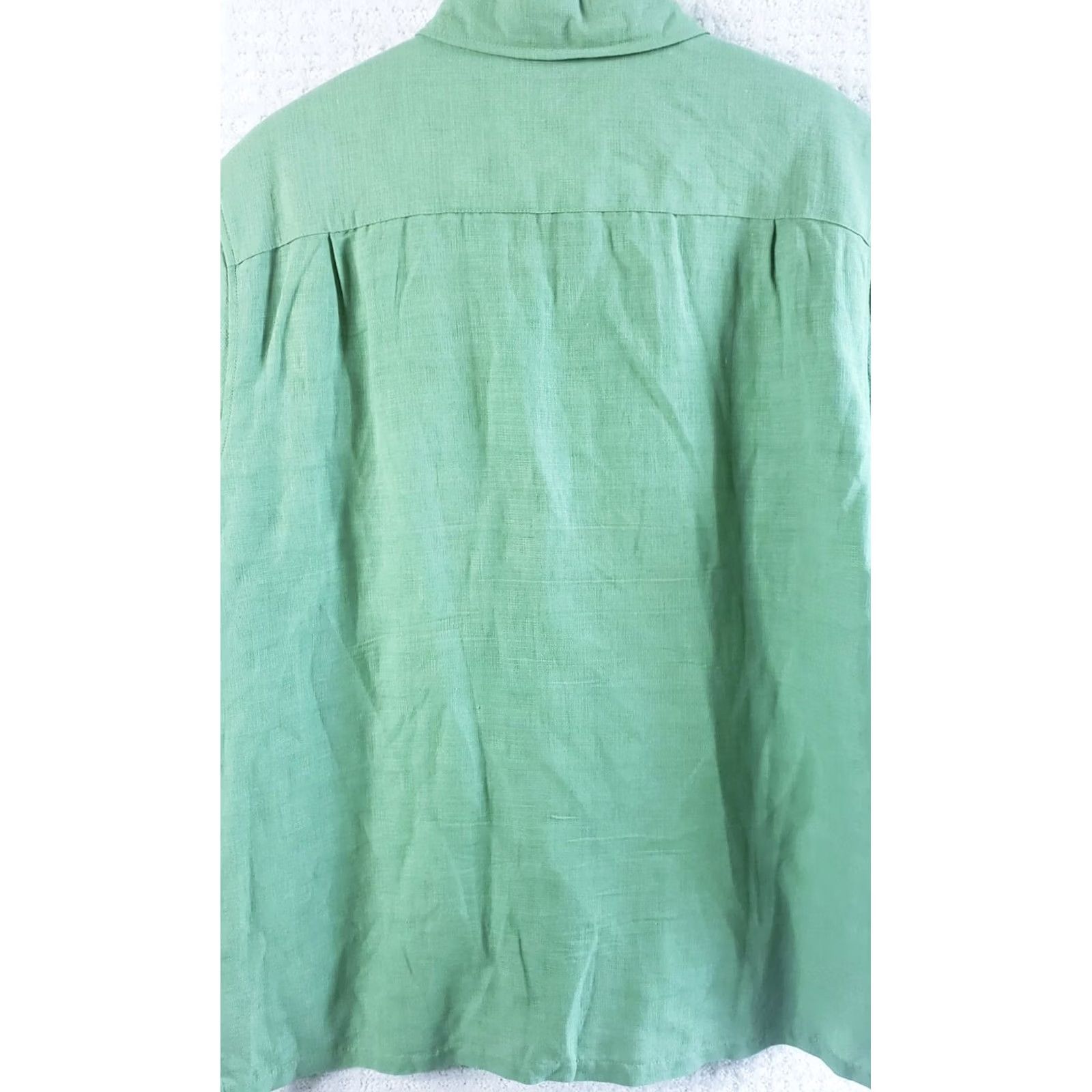 Vintage Margaritaville Mens Green Short Sleeve Button Up Shirt Sz XL 75% Silk 25% Linen Size US XL / EU 56 / 4 - 6 Thumbnail