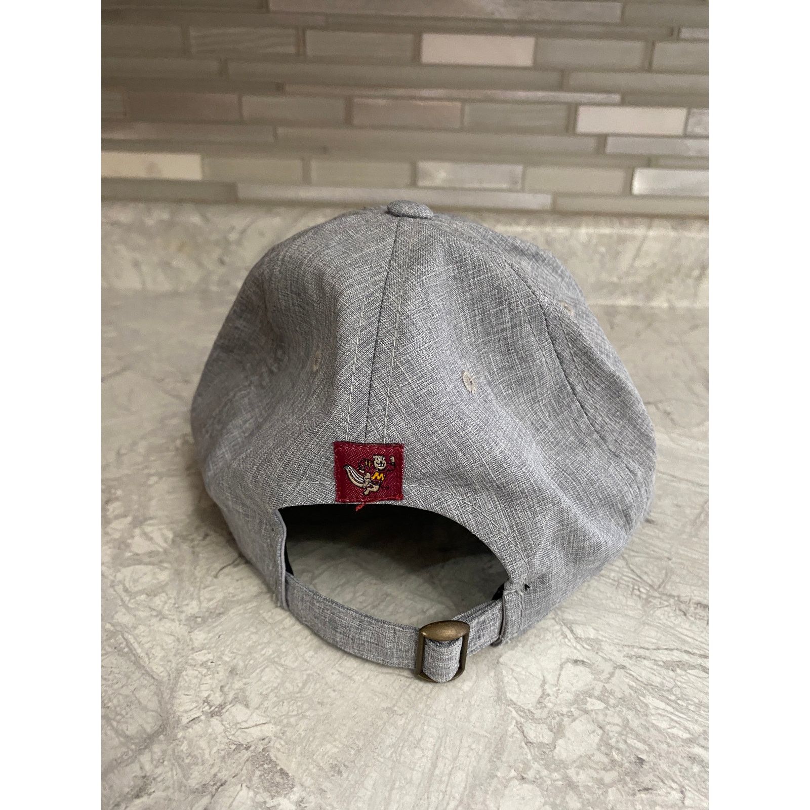 NCAA Minnesota Gophers Gray Strapback Baseball Hat Size ONE SIZE - 5 Thumbnail