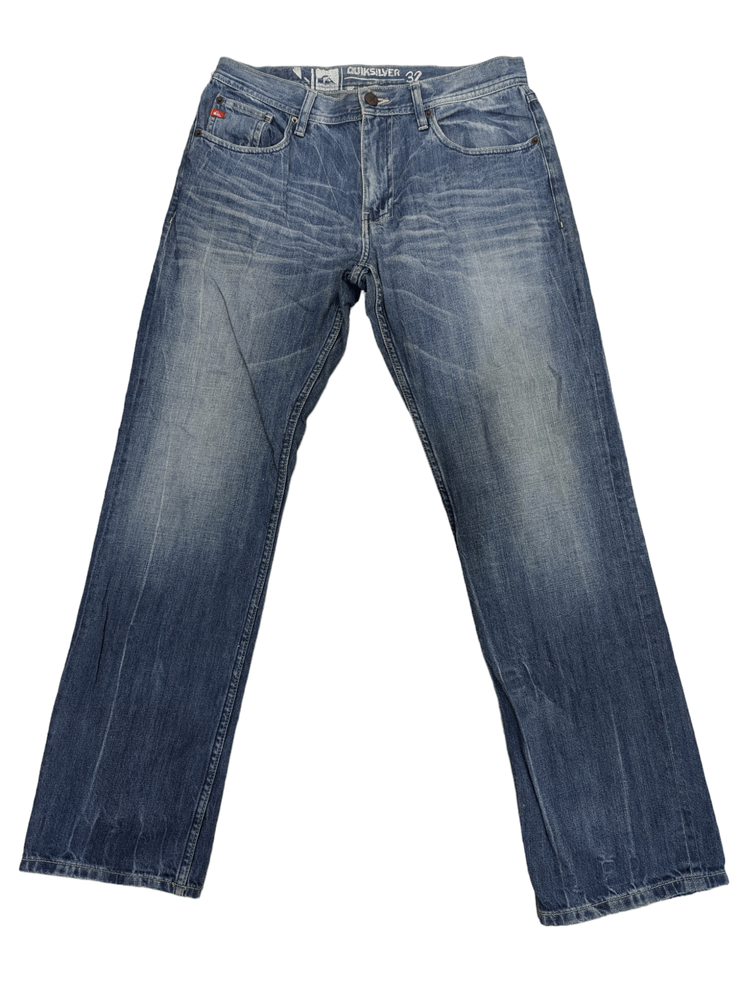 DISTRESSED QUIKSILVER JEANS DENIM