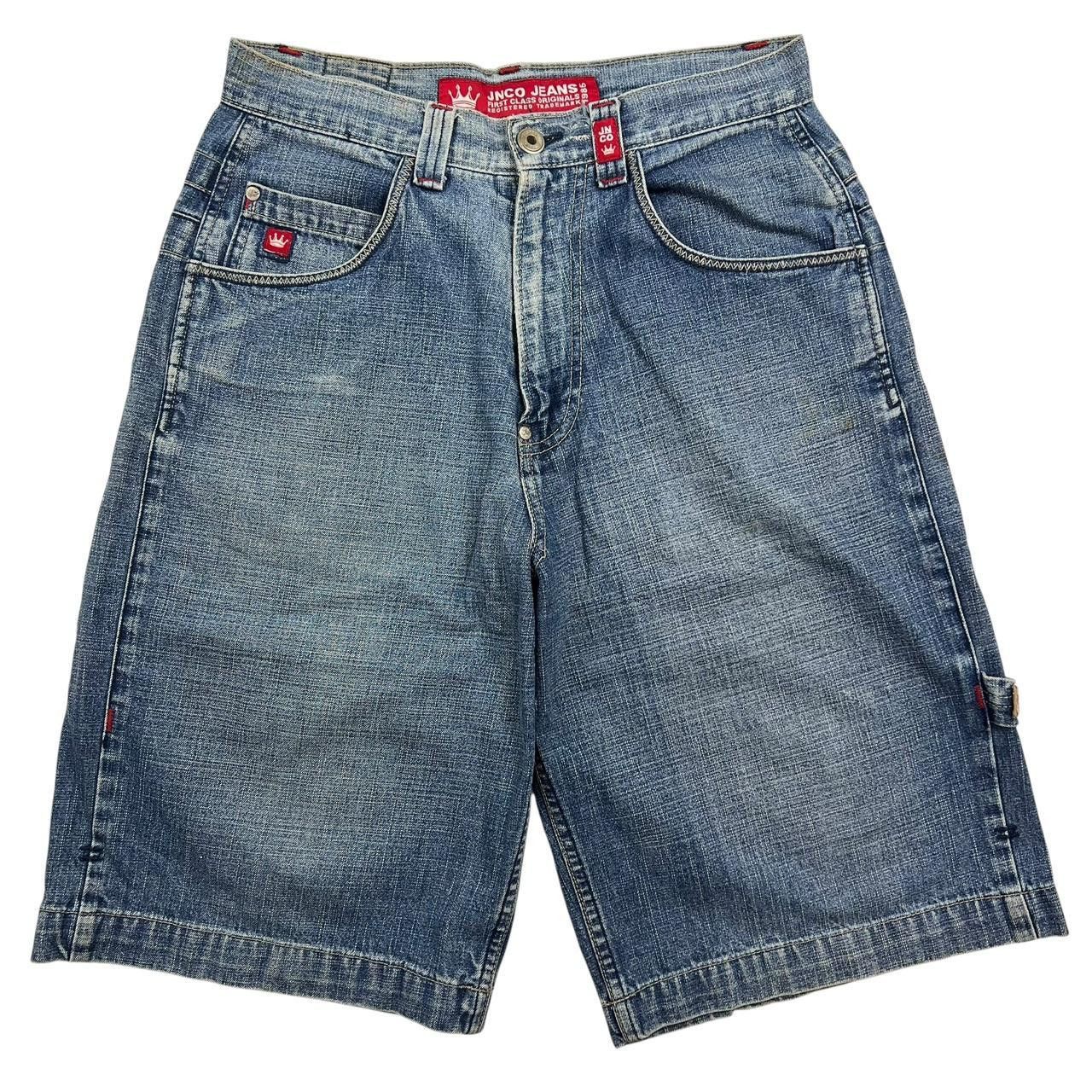 JNCO Vintage Jnco Skull Baggy Denim Shorts / Jorts - Waist: 30” Size US 30 / EU 46 - 2 Thumbnail