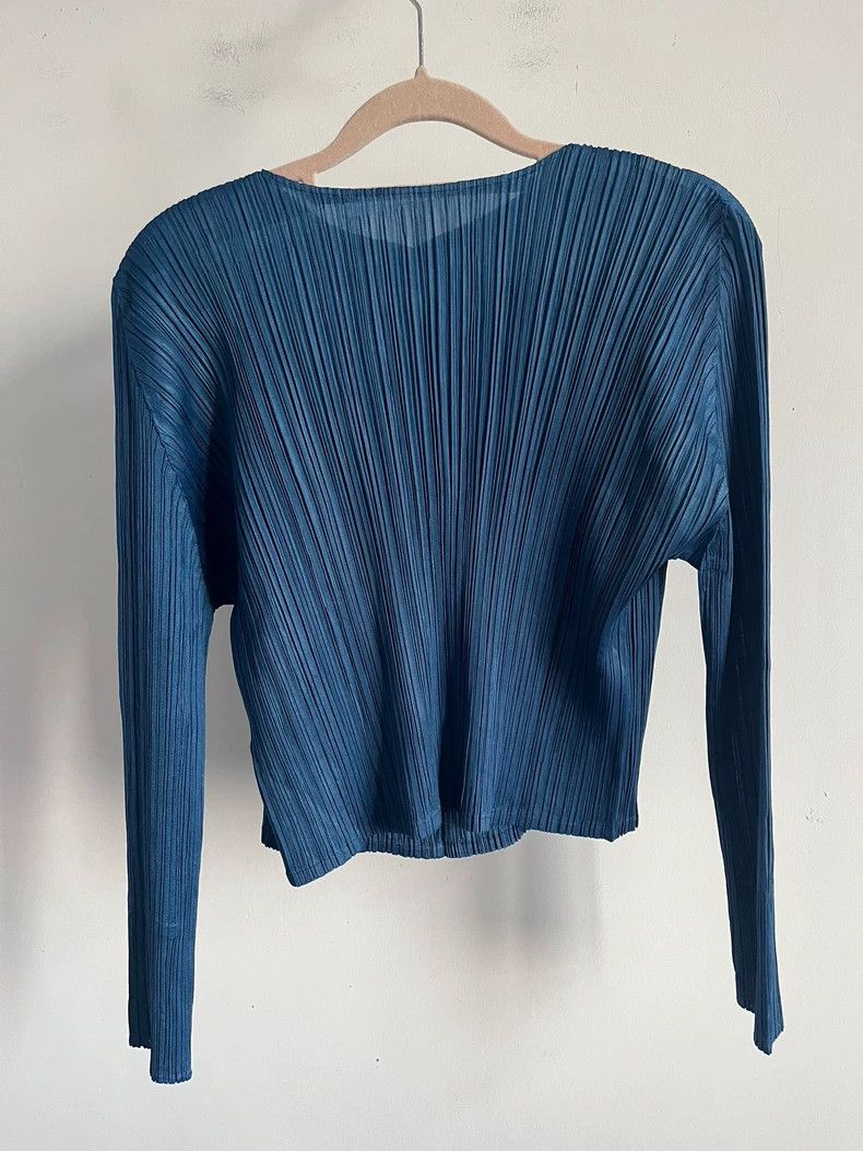 Issey Miyake issey miyake size:3 Blue long sleeves 2505-Nextarrow Size XXS / US 00 / IT 34 - 2 Thumbnail