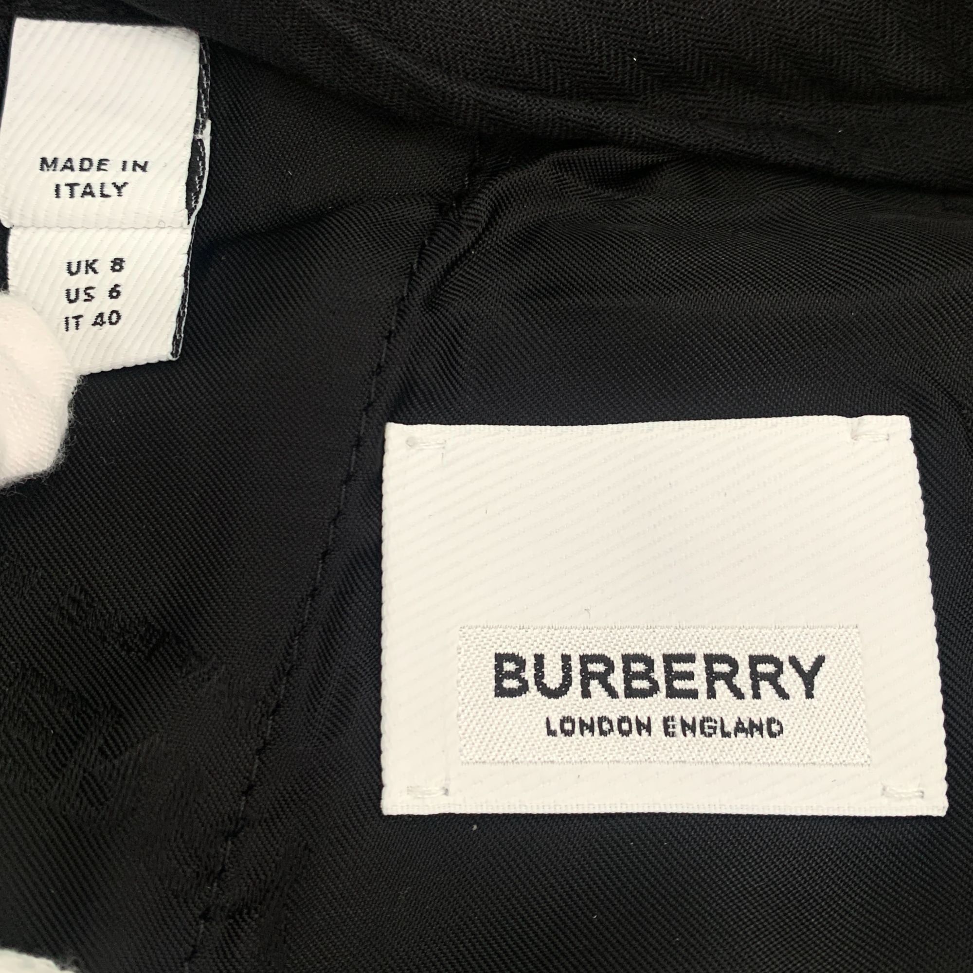 Burberry Burberry Black Irregular Cut Zipper Casual Pants Size M Made Size 40" / US 18 - 2 Thumbnail