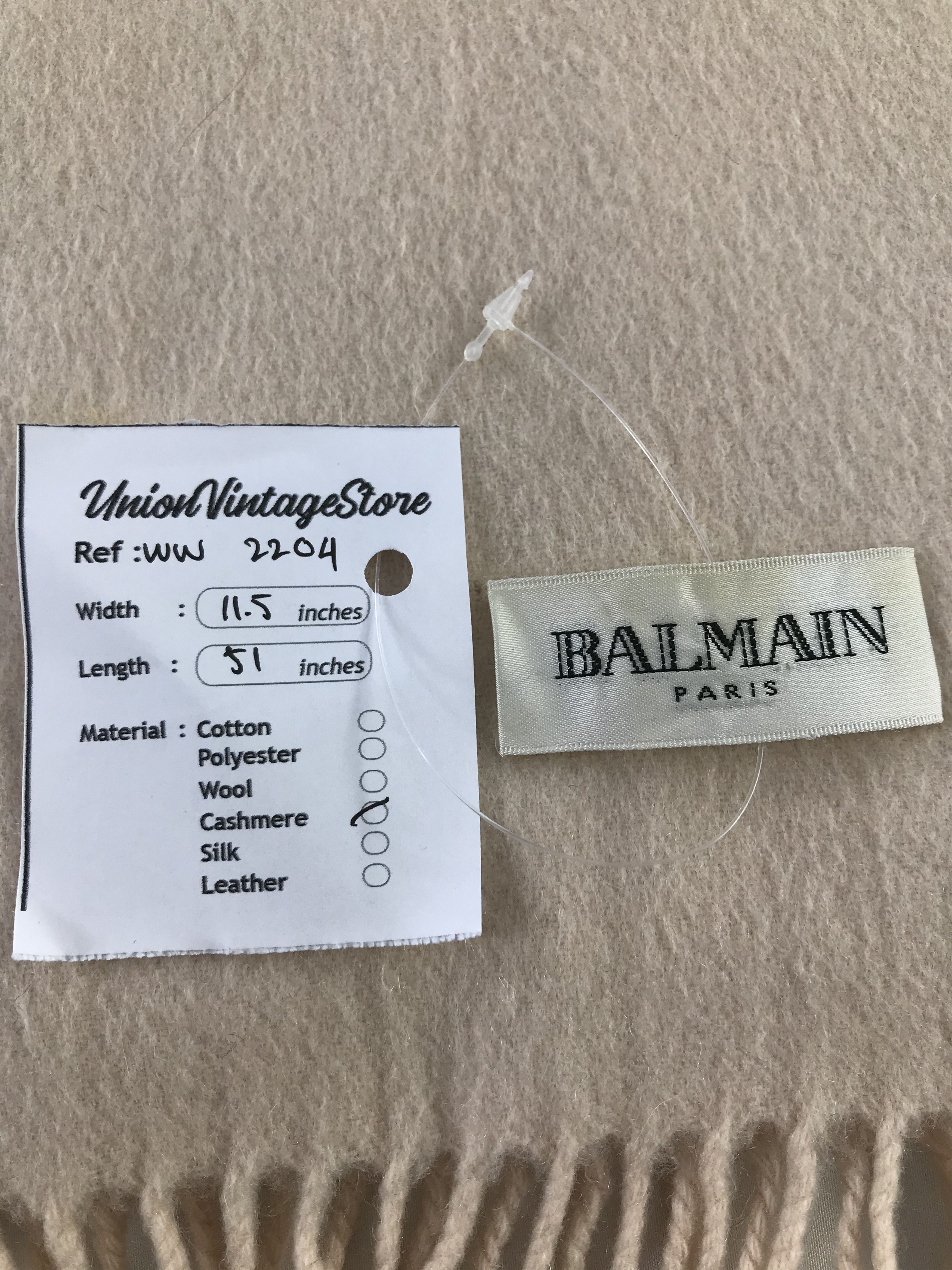 Vintage Balmain Scarf / Muffler / Neckwear - WW2204 Size ONE SIZE - 4 Thumbnail