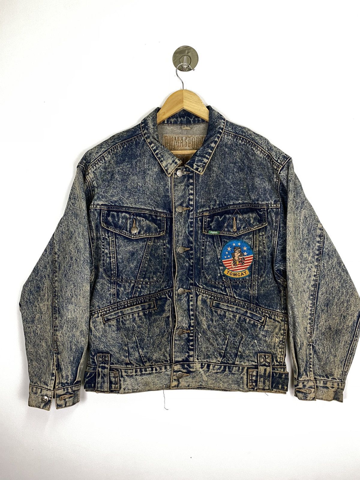 Puma × Vintage Vintage Puma Jacket Denim Tom Cat Size US L / EU 52-54 / 3 - 2 Thumbnail