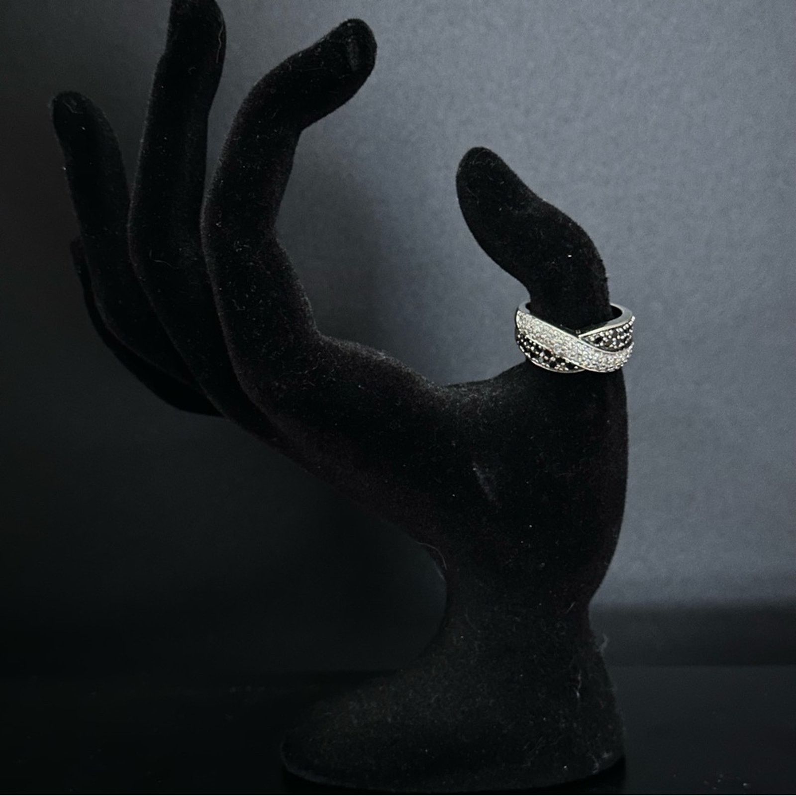 Other Vintage 80’s CZ And Gemstone Cross Knot Ring Size ONE SIZE - 2 Thumbnail