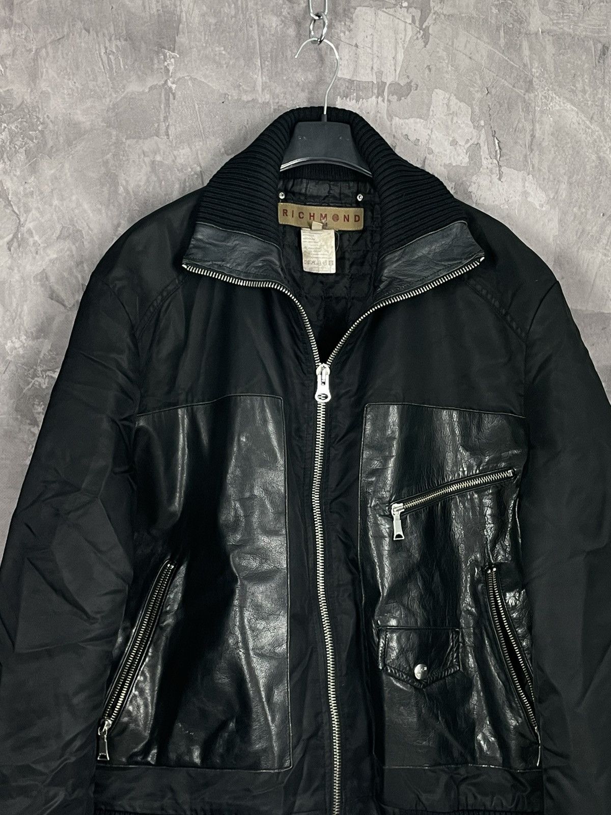 John Richmond Vintage Y2K Avant Garde Leather John Richmond Jacket Size US L / EU 52-54 / 3 - 2 Thumbnail