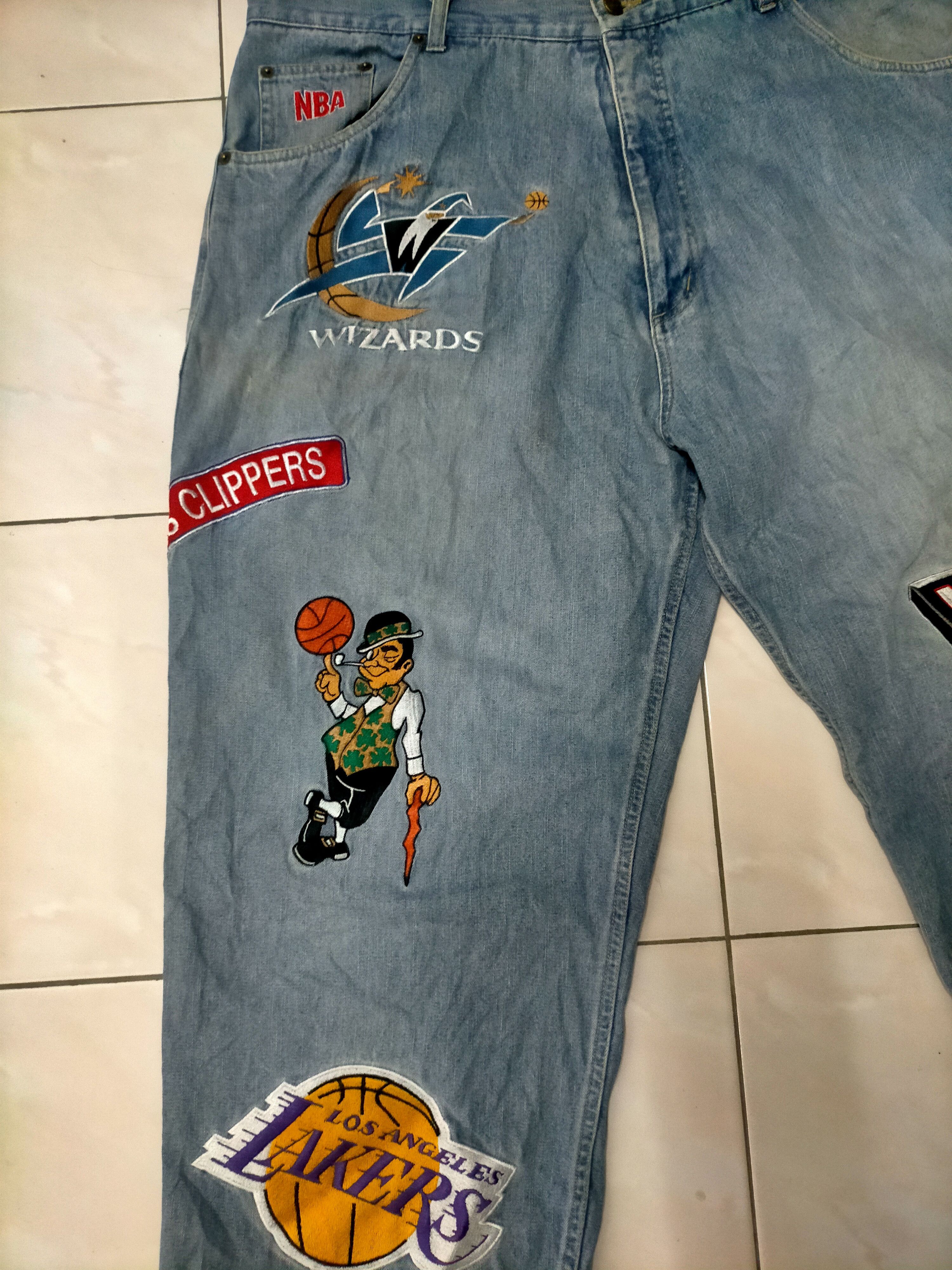 NBA × Vintage Vintage UNK NBA Jeans Size US 38 / EU 54 - 4 Thumbnail