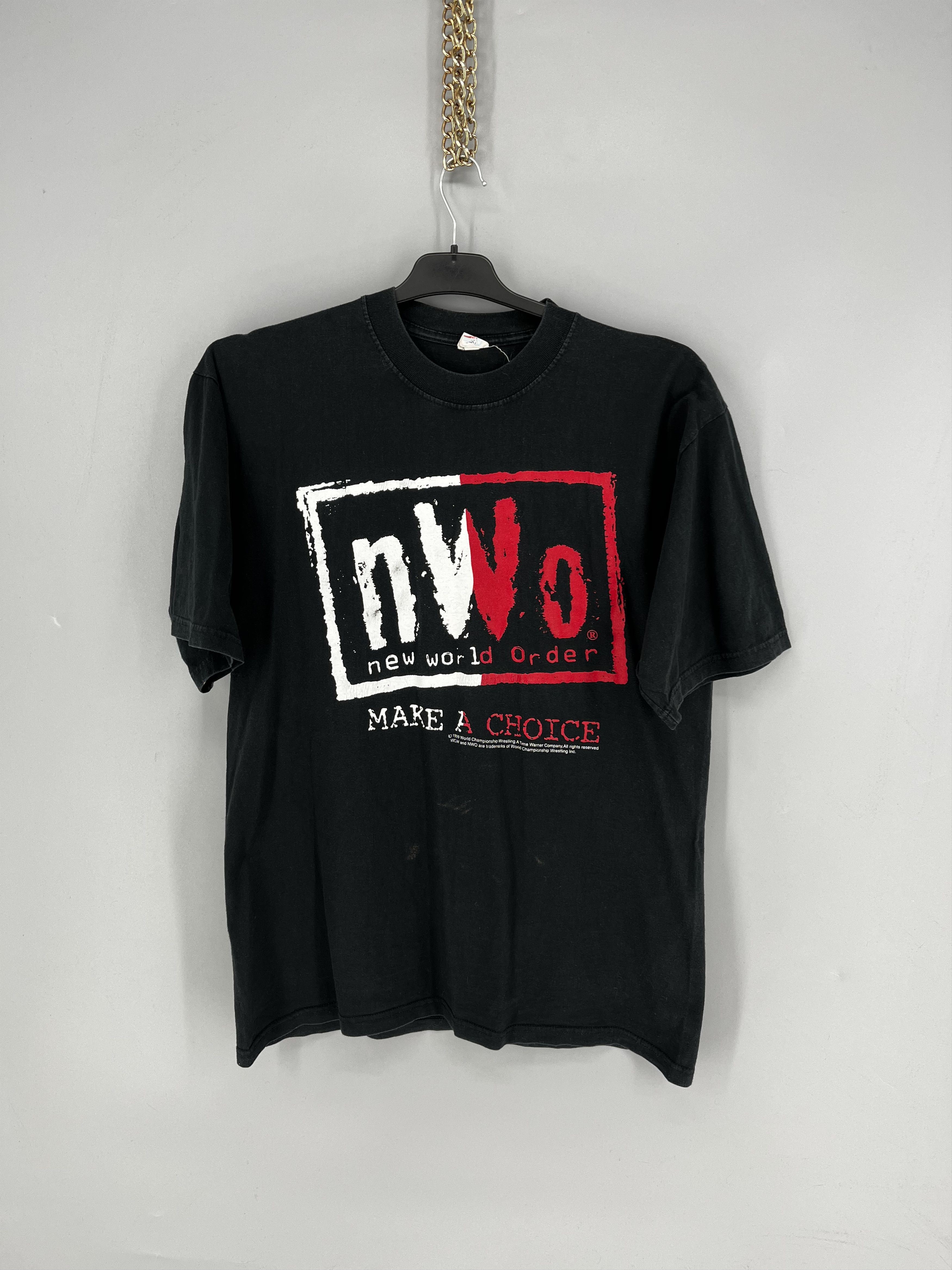 WWE WCW nWo Make A Choice T-shirt Men’s size Medium black &white Size US M / EU 48-50 / 2 - 1 Thumbnail