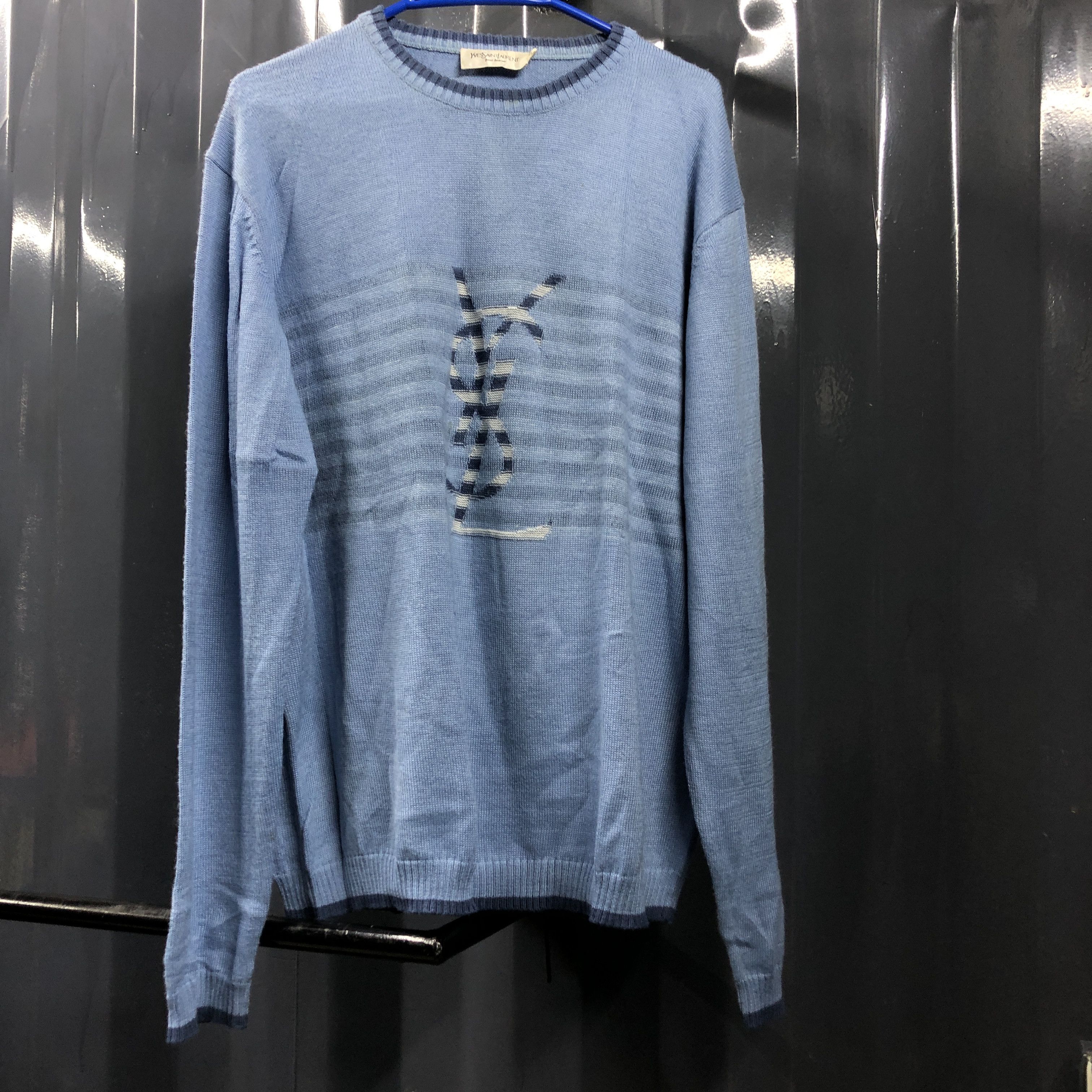 Yves Saint Laurent Yves Saint Laurent YSL Logo knit sweater Size US XL / EU 56 / 4 - 1 Thumbnail