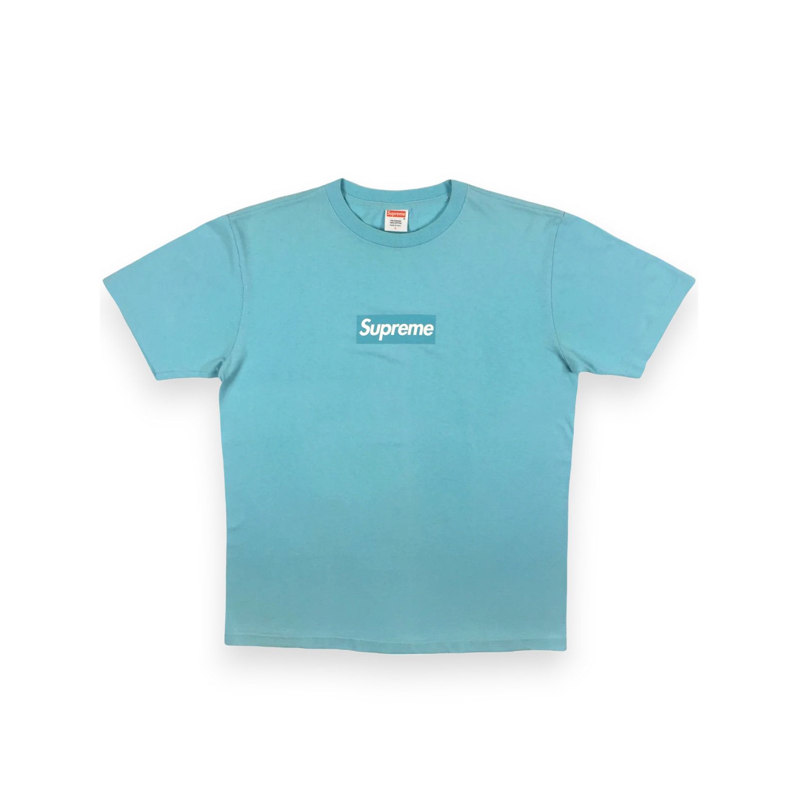 Supreme 2007 Supreme Teal Blue Box Logo Tee Size US L / EU 52-54 / 3 - 1 Thumbnail