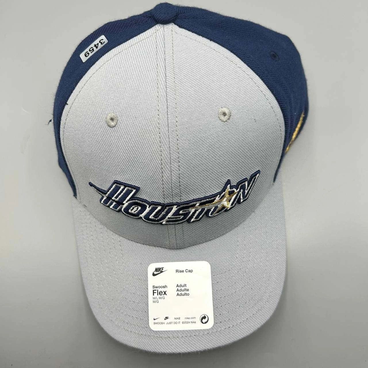 Nike Houston Astros x Nike Rise Flex Hat Men M-L Stretch Fitted Size ONE SIZE - 8 Thumbnail