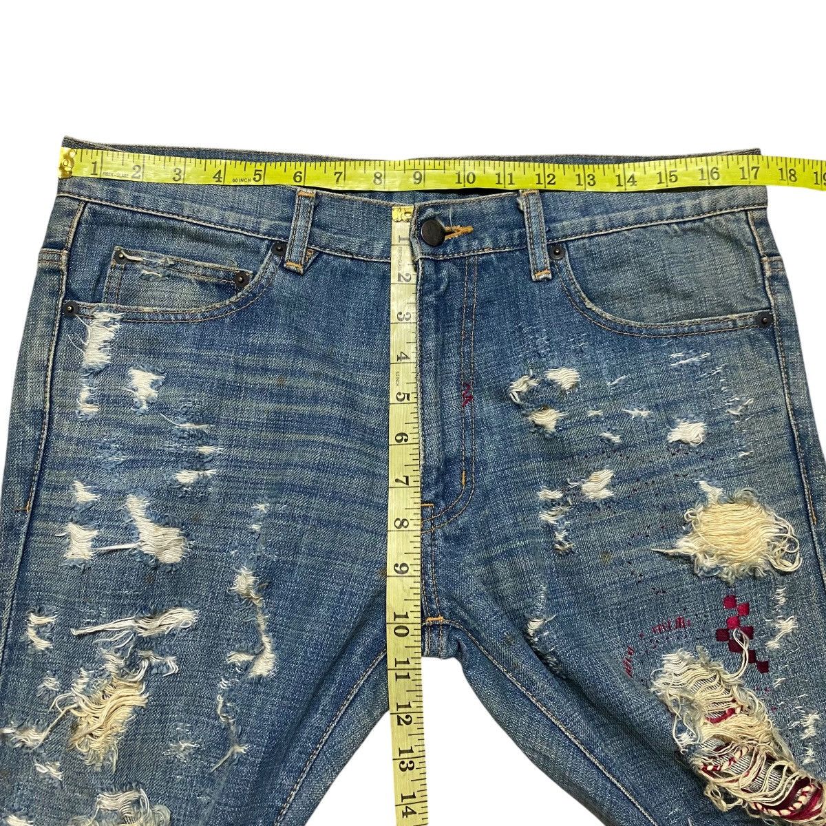 Japanese Brand Dole Project Damage Jeans Size US 34 / EU 50 - 19 Thumbnail
