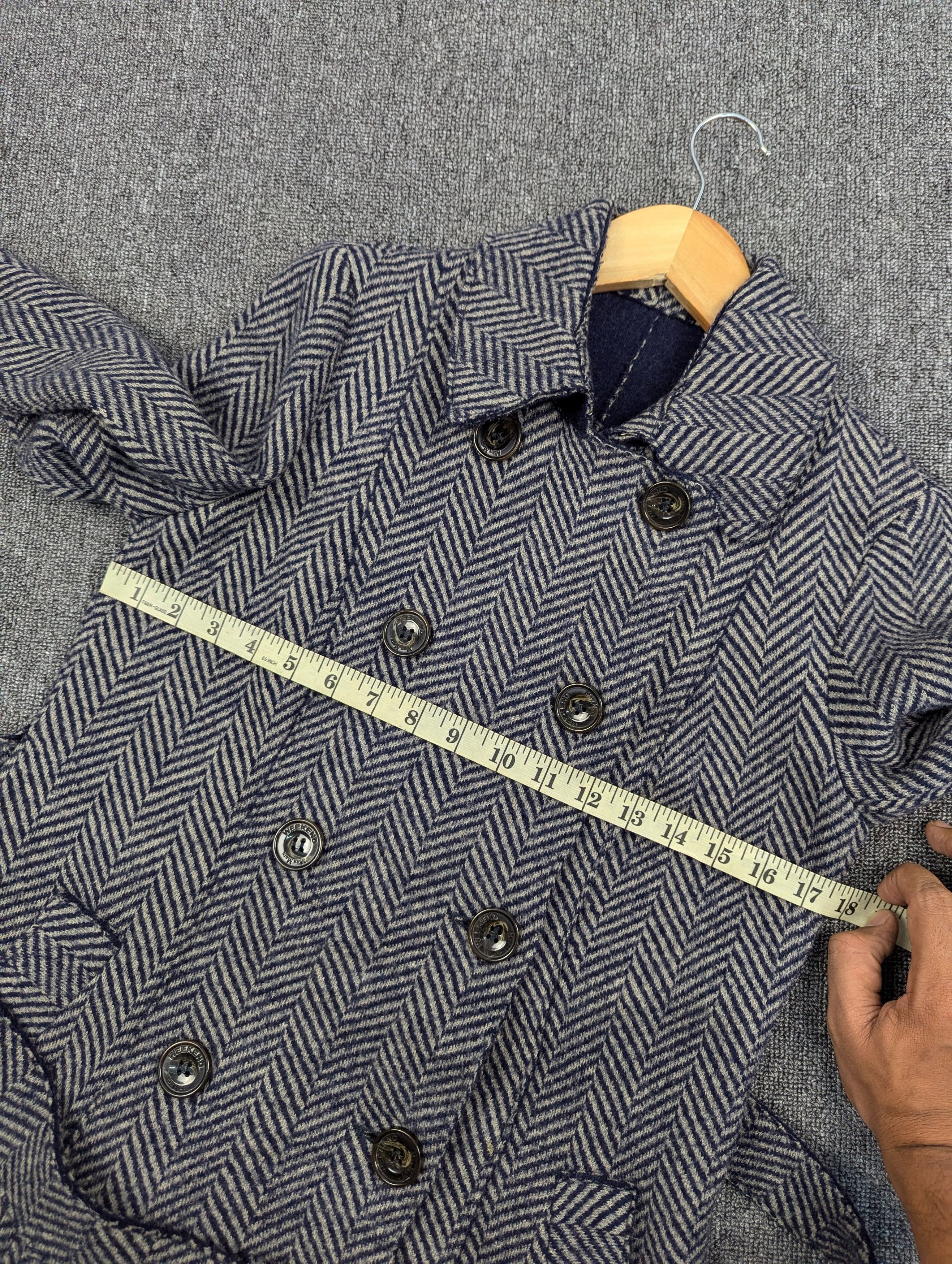 Max Mara Max Mara Weekend Line Herringbone Coat Jacket With Belted Size S / US 4 / IT 40 - 20 Thumbnail