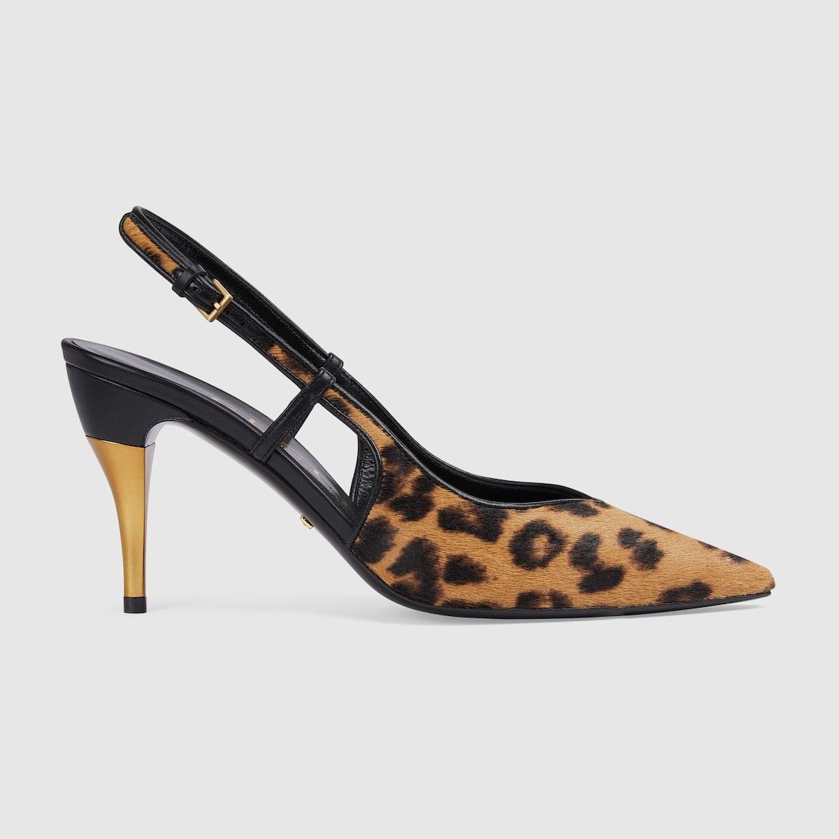 Gucci Gucci Leopard Print Slingback Heeled Pumps SIZE 38 Size ONE SIZE - 1 Thumbnail
