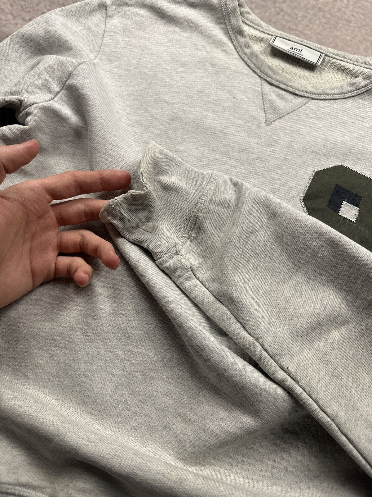 AMI Rare AMI Alexandre Mattiussi Logo Number 9 Gray Sweatshirt Size US M / EU 48-50 / 2 - 7 Thumbnail