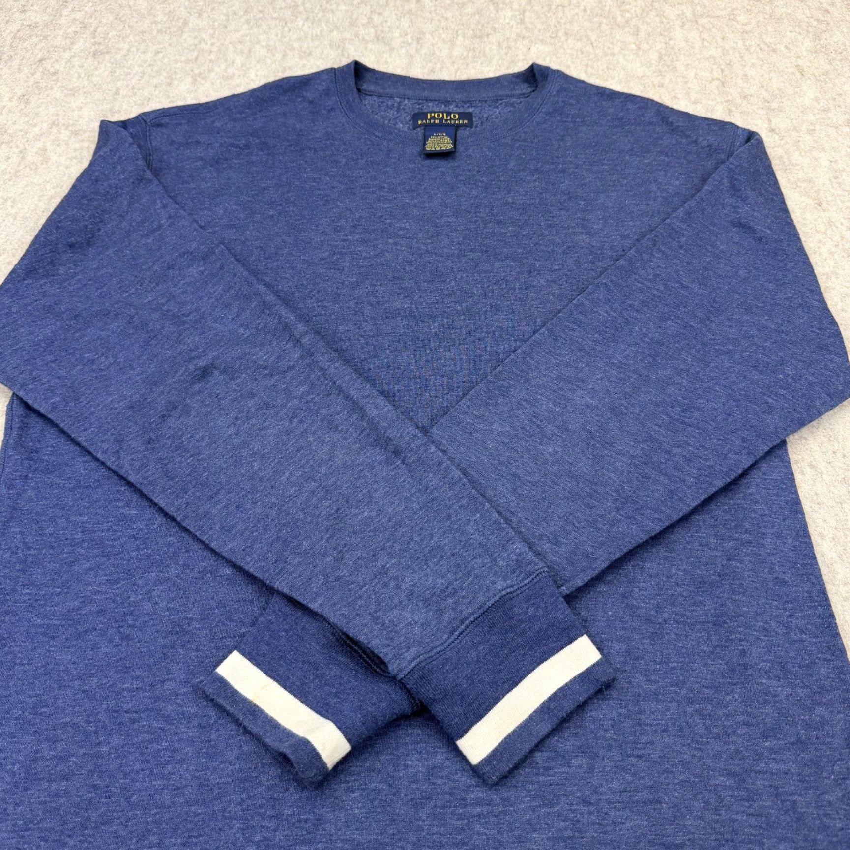 Polo Ralph Lauren Polo Ralph Lauren Sweatshirt Mens Large Blue Fleece Crewneck Logo Pullover Size US L / EU 52-54 / 3 - 2 Thumbnail