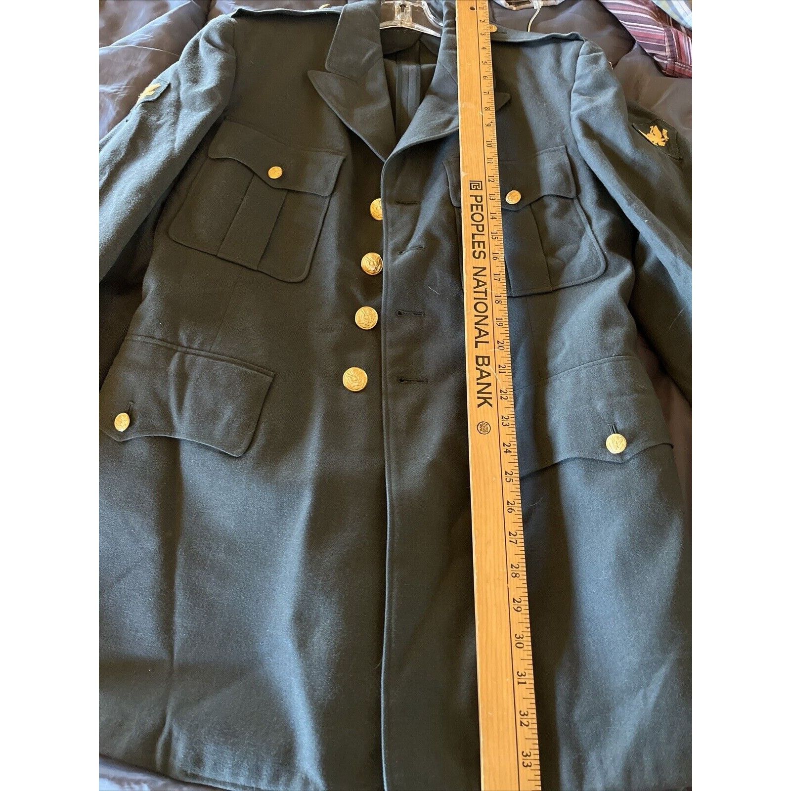 Vintage US Army Class A 1956 Men 40L Olive Green Dress VTG Wool Coat Size US M / EU 48-50 / 2 - 13 Thumbnail