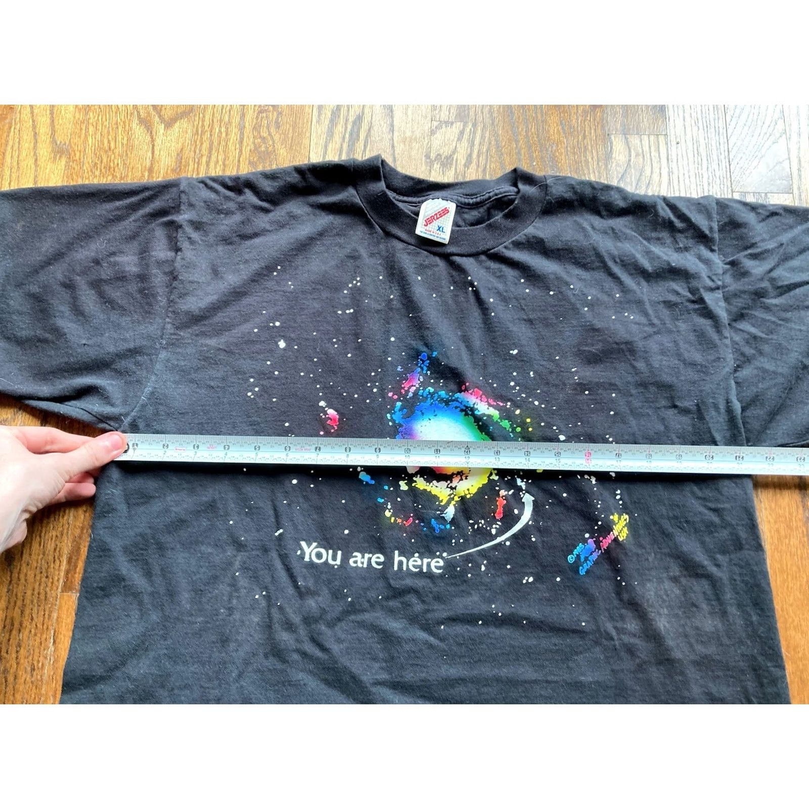 Jerzees VINTAGE Space Galaxy Shirt XL Mens Black Short Sleeve USA Made JERZEES T-Shirt Size US XL / EU 56 / 4 - 5 Thumbnail