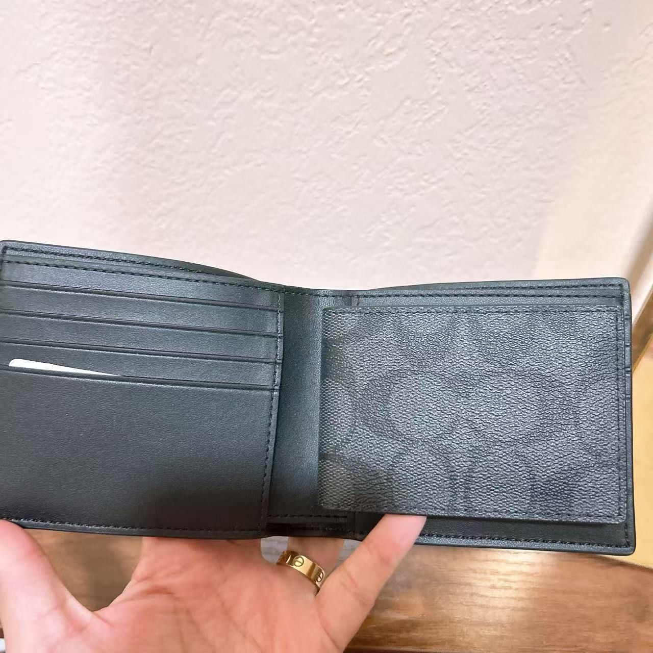 Coach 3 In 1 Wallet In Signature Canvas Charcoal/Black Size ONE SIZE - 2 Thumbnail