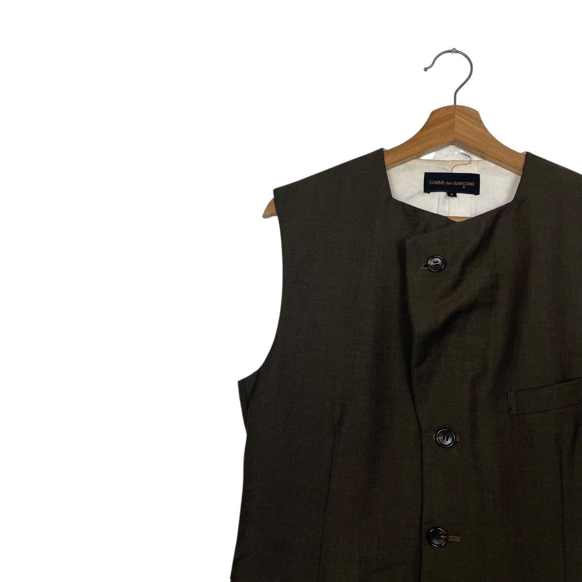 Comme des Garcons Comme Des Garcons AD1994 Sleeveless Frill Hem Wool Dress Size S / US 4 / IT 40 - 16 Thumbnail