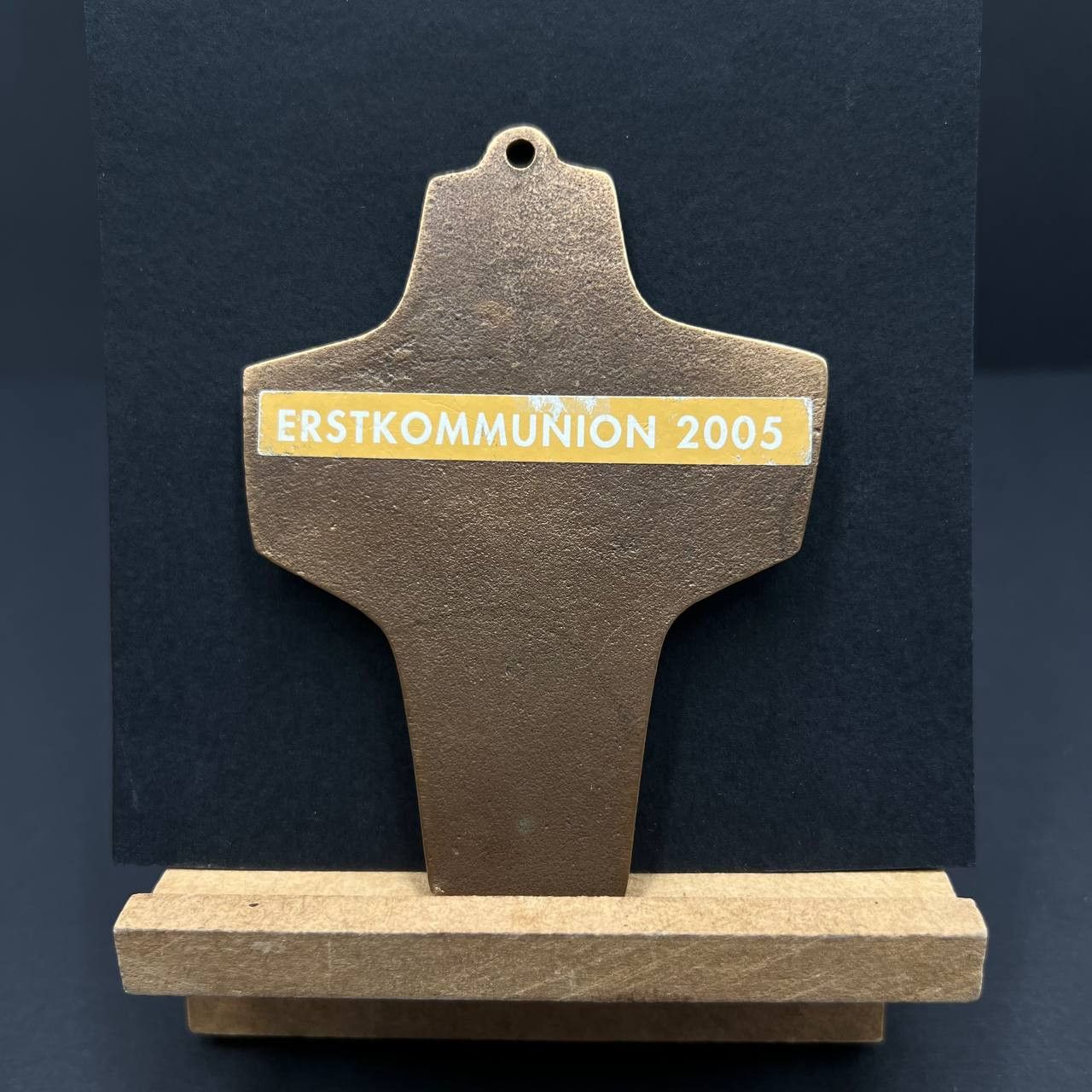 Vintage Vintage Bronze Wall Cross Germany 1970s Ich bin der Weinstoc Size ONE SIZE - 4 Thumbnail