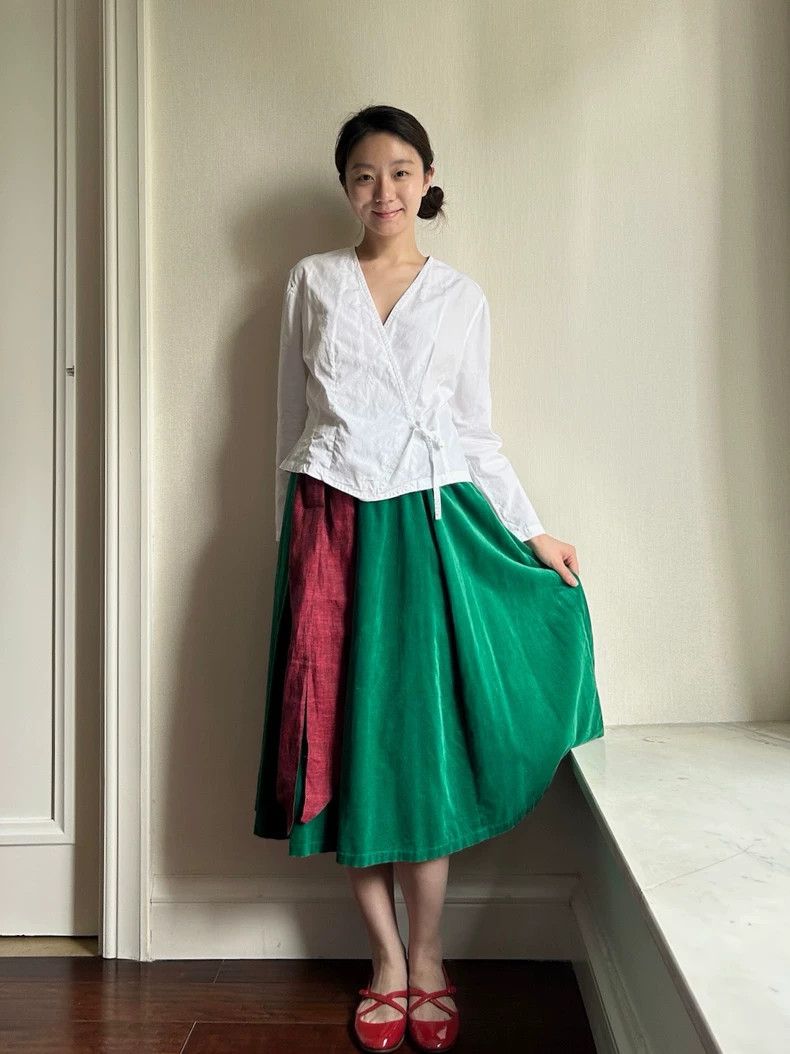 Kenzo KENZO Green velvet skirt Size 25" / US 0 / IT 36 - 4 Thumbnail