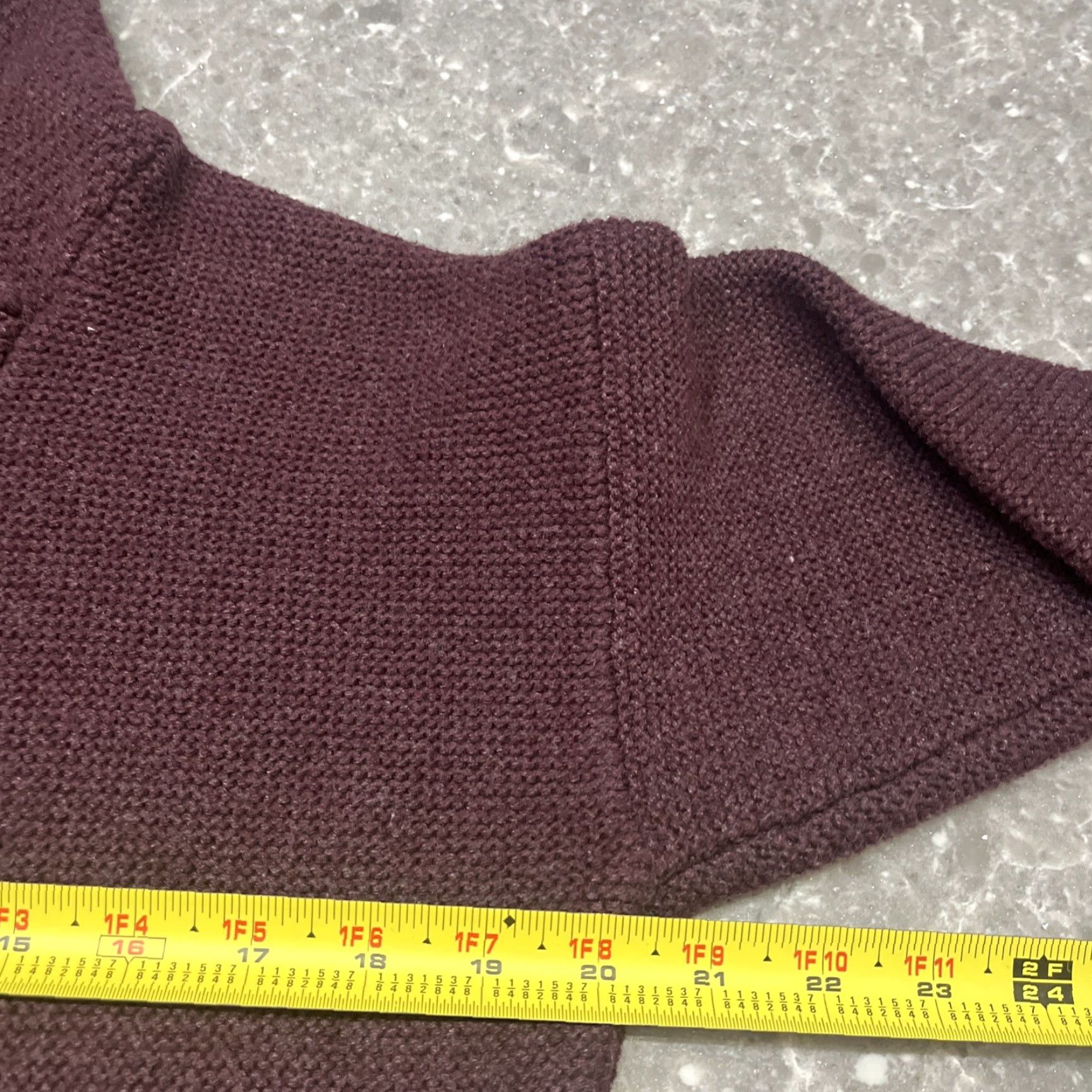 Vintage Gander Mountain Sweater Cowl Neck Knit Womens Large Burgandy (note: burgundy spelling? original Burgundy) Size L / US 10 / IT 46 - 4 Thumbnail