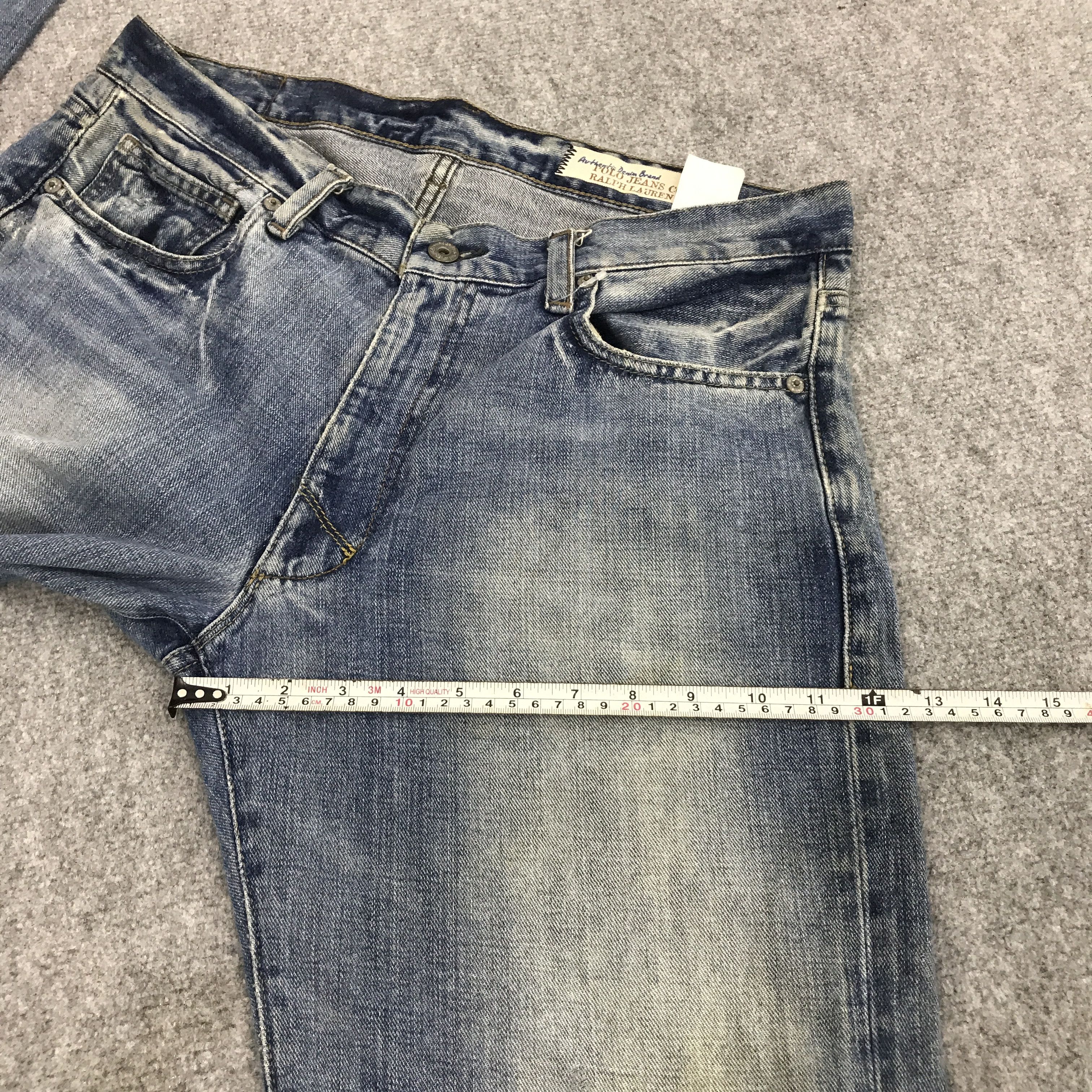 Polo Ralph Lauren BAGGY POLO RALPH LAUREN FADED DENIM JEANS PANTS Size US 33 - 11 Thumbnail