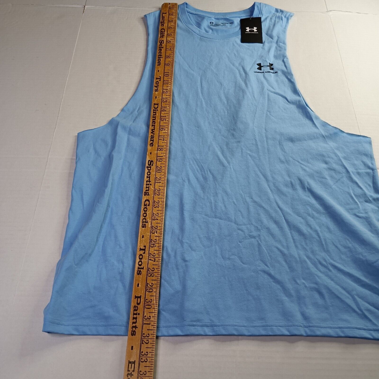 Under Armour Under Armour Tank Top Men's 2XL XXL Sky Blue Cut Off Loose Size US XXL / EU 58 / 5 - 5 Thumbnail